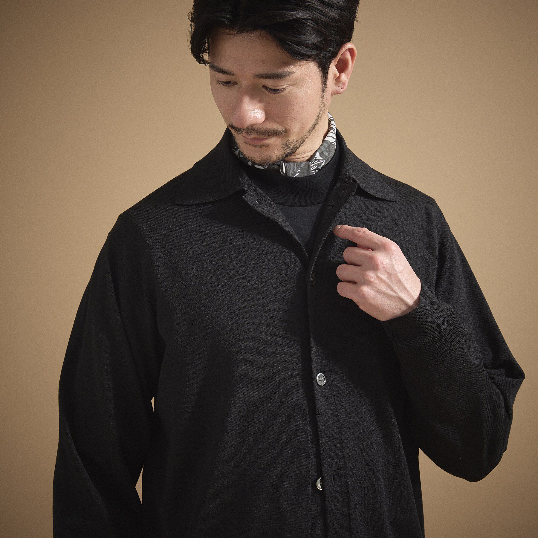 TAKEO KIKUCHI「ポロ ニットシャツ カーディガン」|カーディガン|