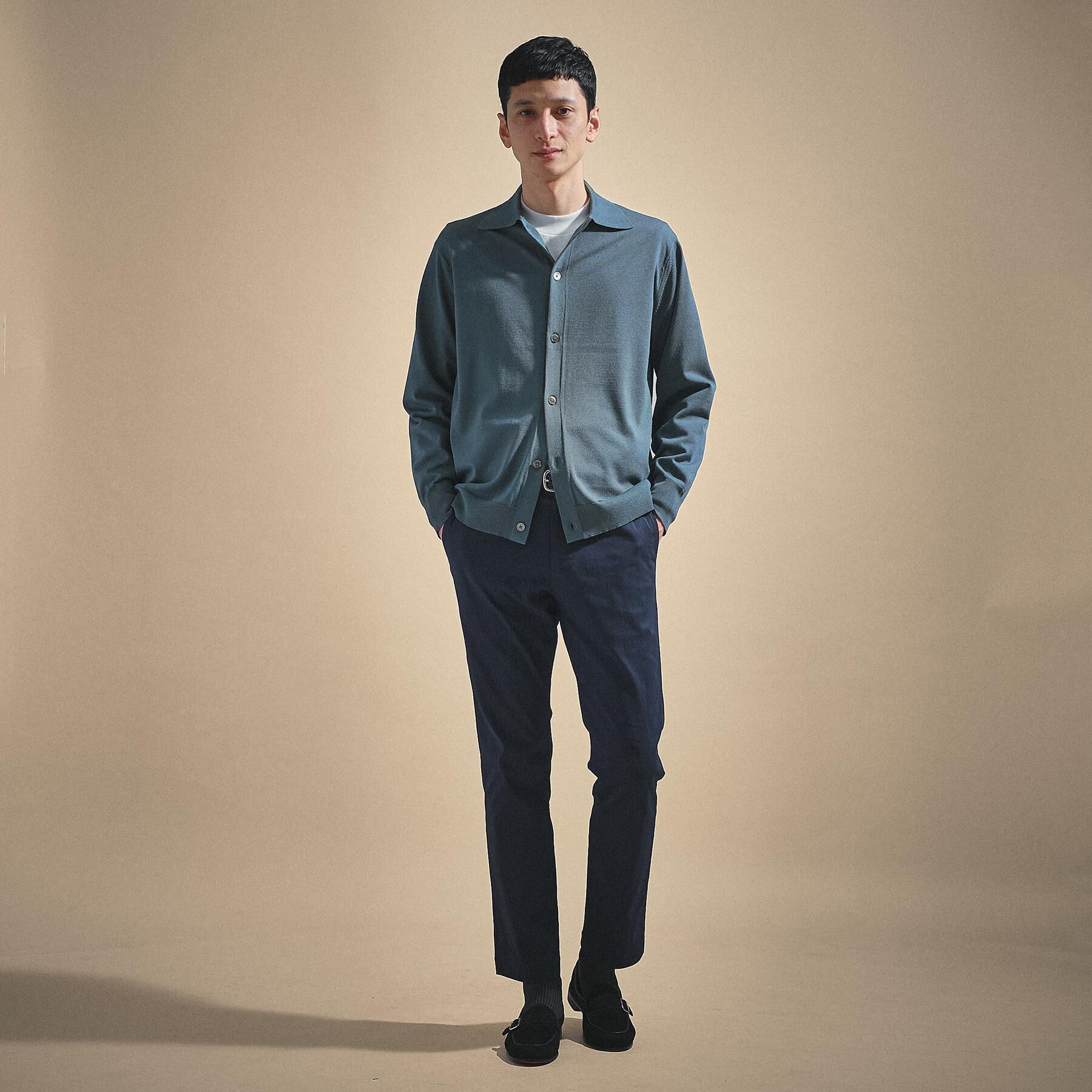 TAKEO KIKUCHI「ポロ ニットシャツ カーディガン」|カーディガン|