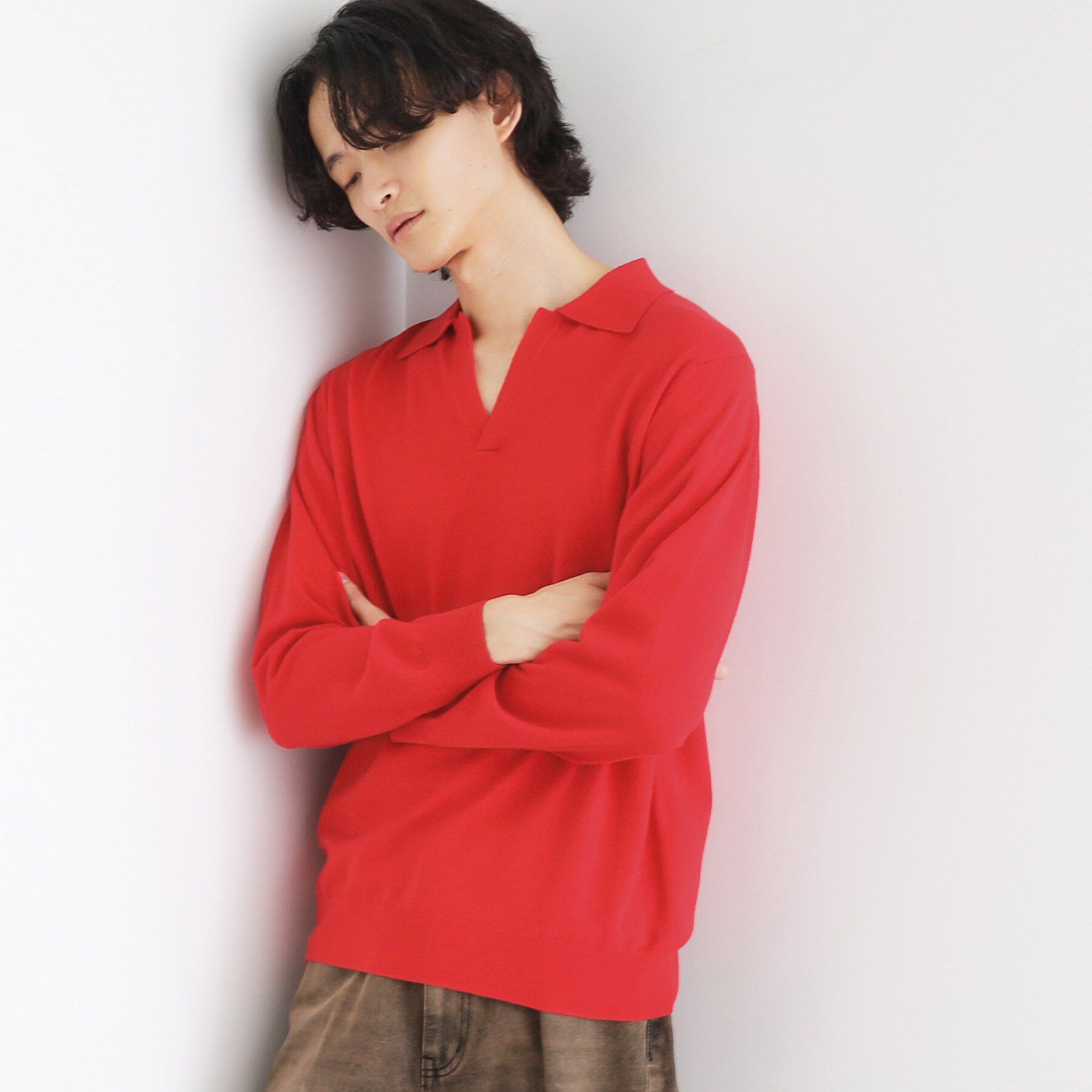 tk.TAKEO KIKUCHI「ハイゲージスキッパーコンパクトポロニット」|ニット・セーター|