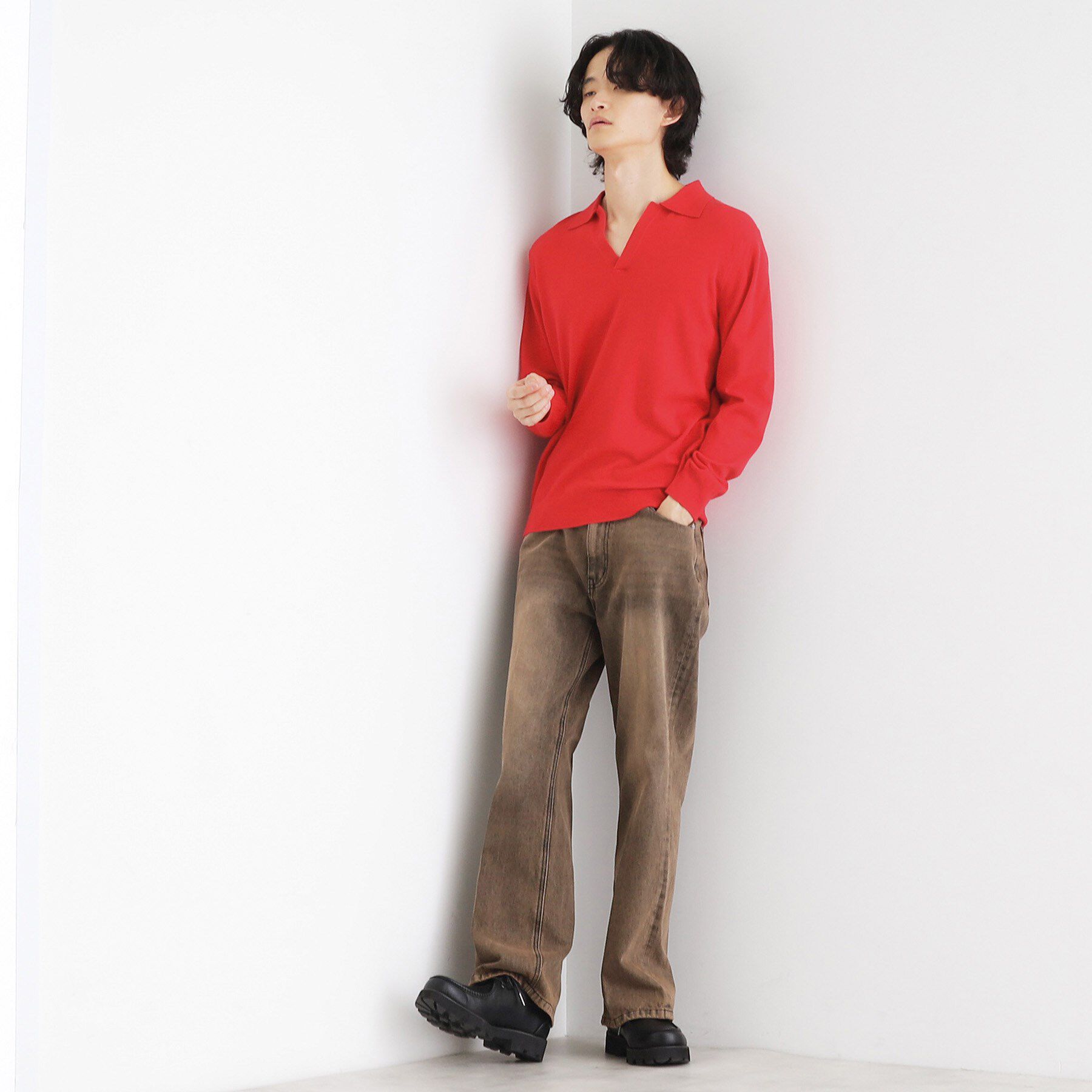 tk.TAKEO KIKUCHI「ハイゲージスキッパーコンパクトポロニット」|ニット・セーター|