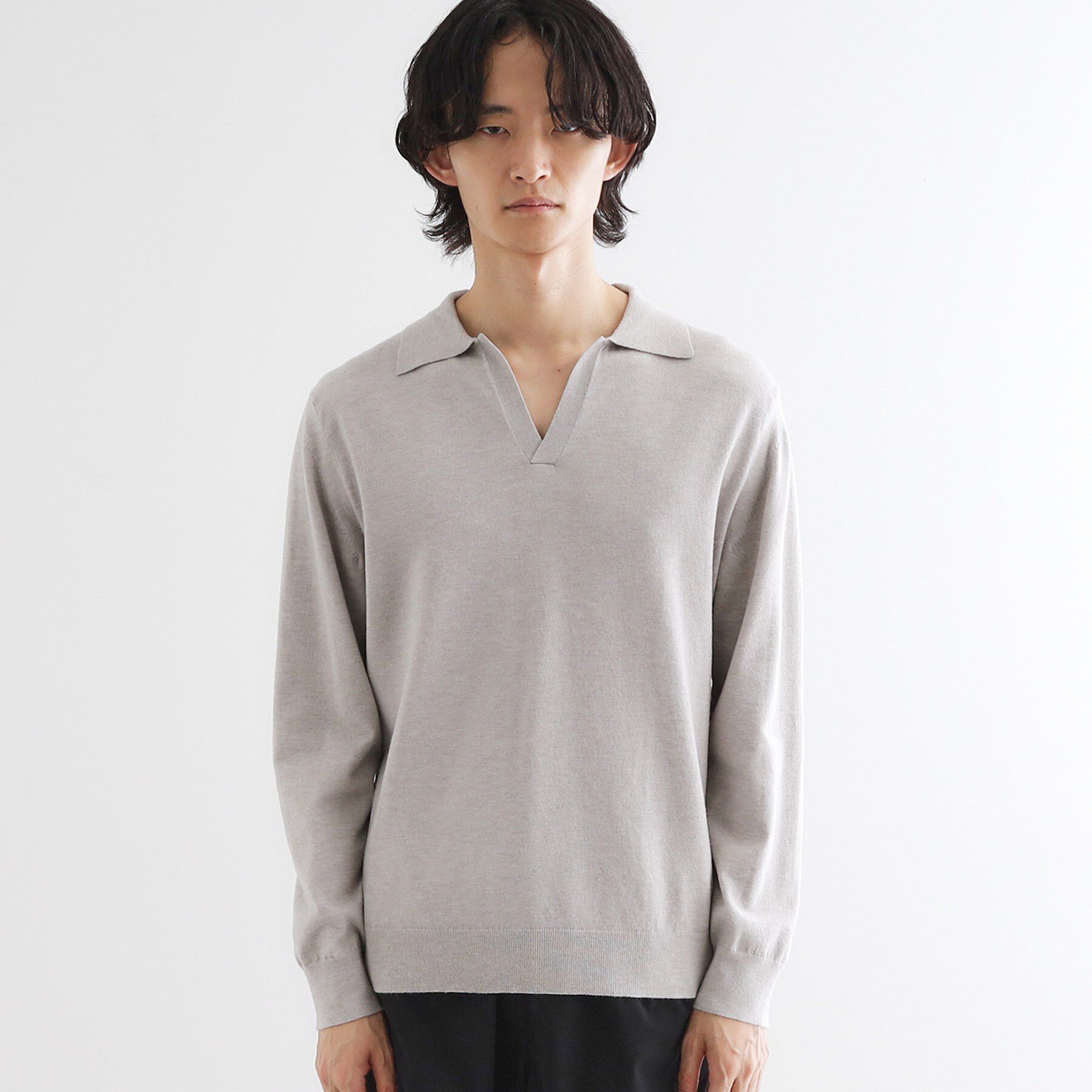 tk.TAKEO KIKUCHI「ハイゲージスキッパーコンパクトポロニット」|ニット・セーター|
