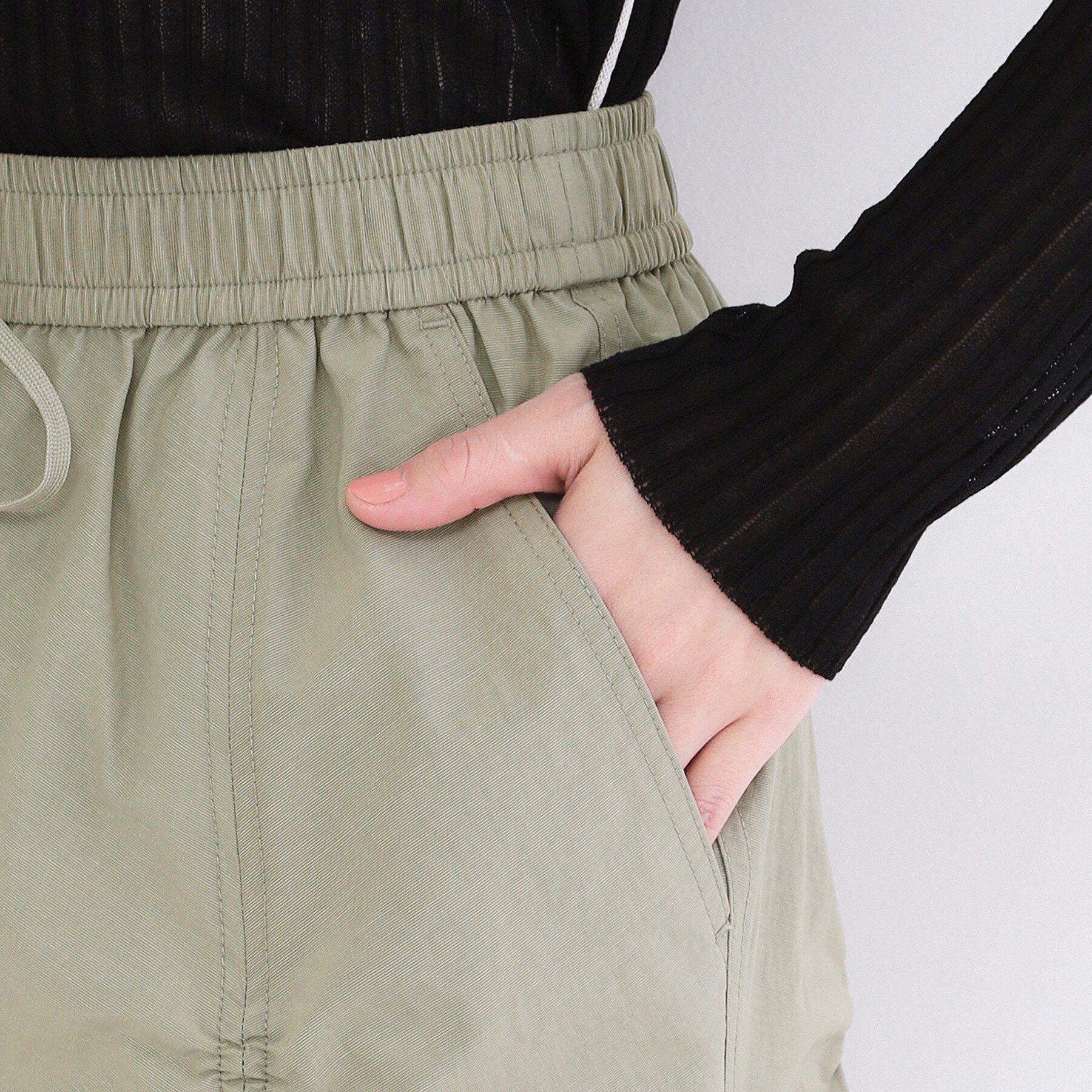 OPAQUE.CLIP「撥水シャーリングナロースカート【洗濯機OK/UVケア/花粉対応】」|スカート|