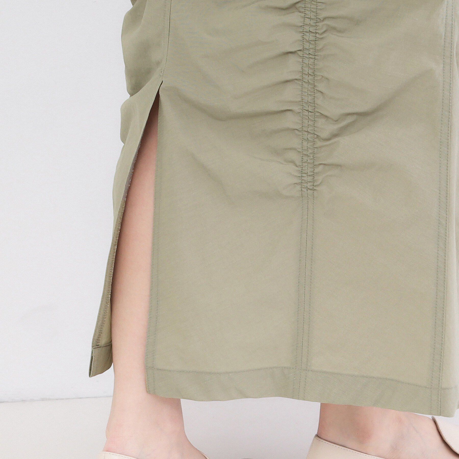 OPAQUE.CLIP「撥水シャーリングナロースカート【洗濯機OK/UVケア/花粉対応】」|スカート|