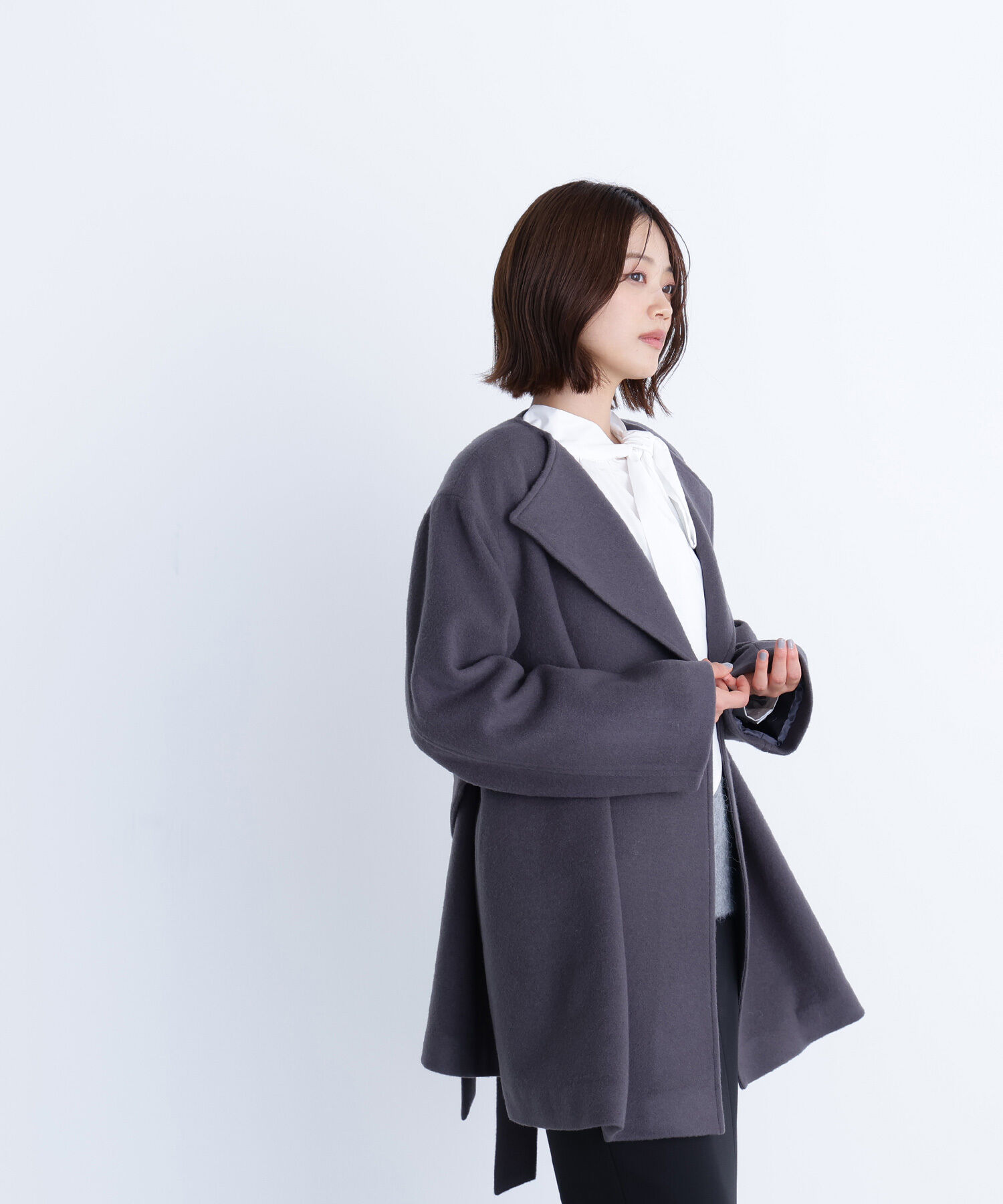  「ベルテッドミディコート」|ブルゾン・スタジャン|