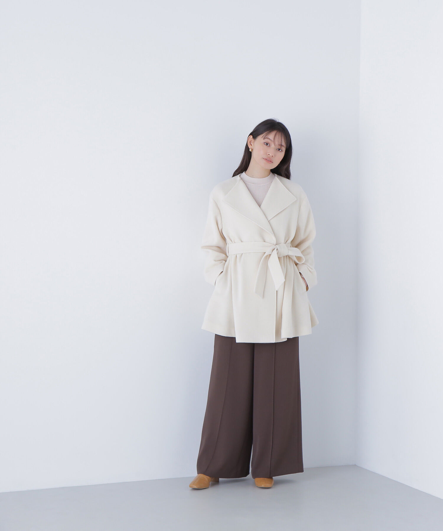  「ベルテッドミディコート」|ブルゾン・スタジャン|