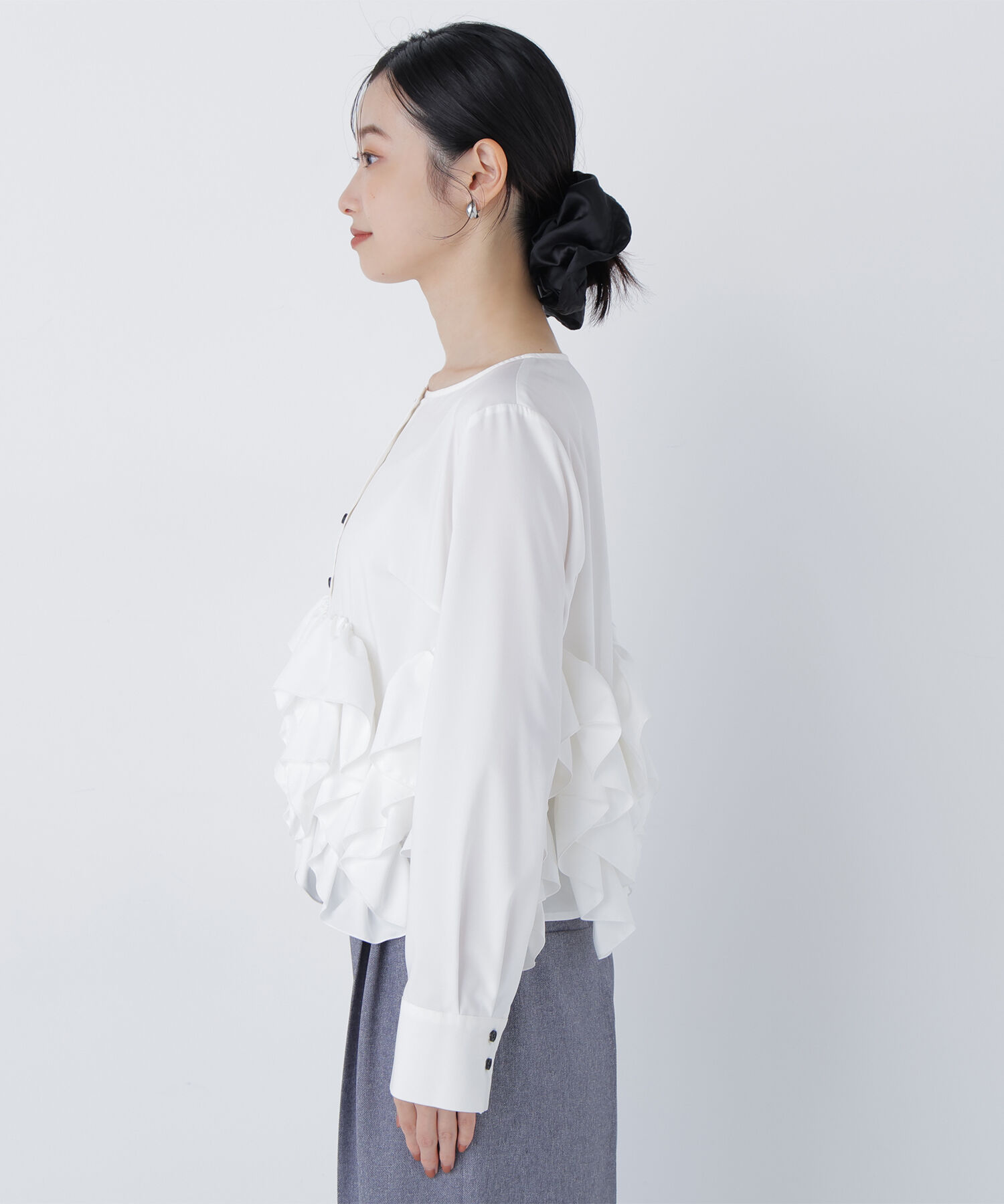 「ヘムデザインブラウス」|シャツ・ブラウス|