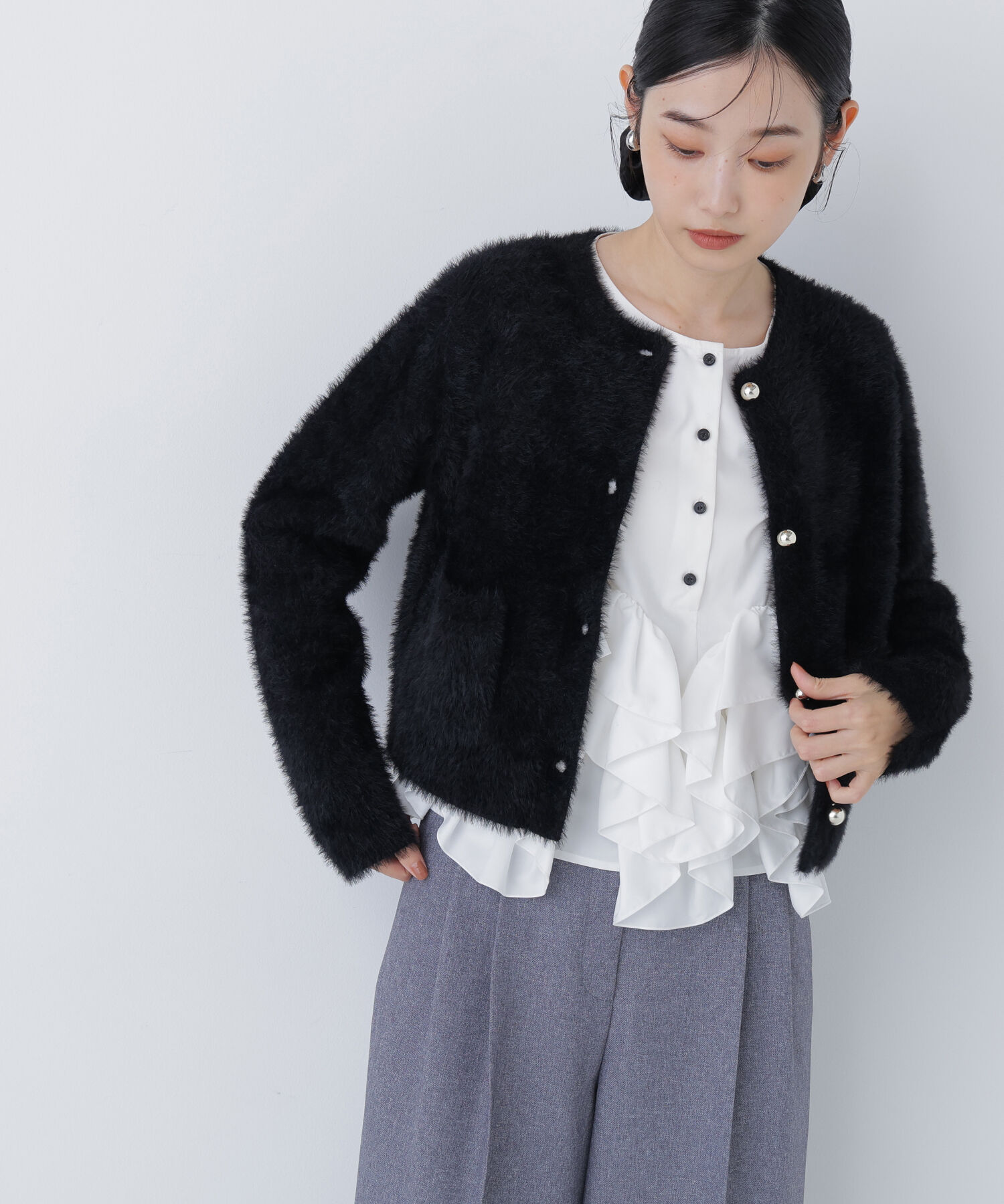  「ヘムデザインブラウス」|シャツ・ブラウス|