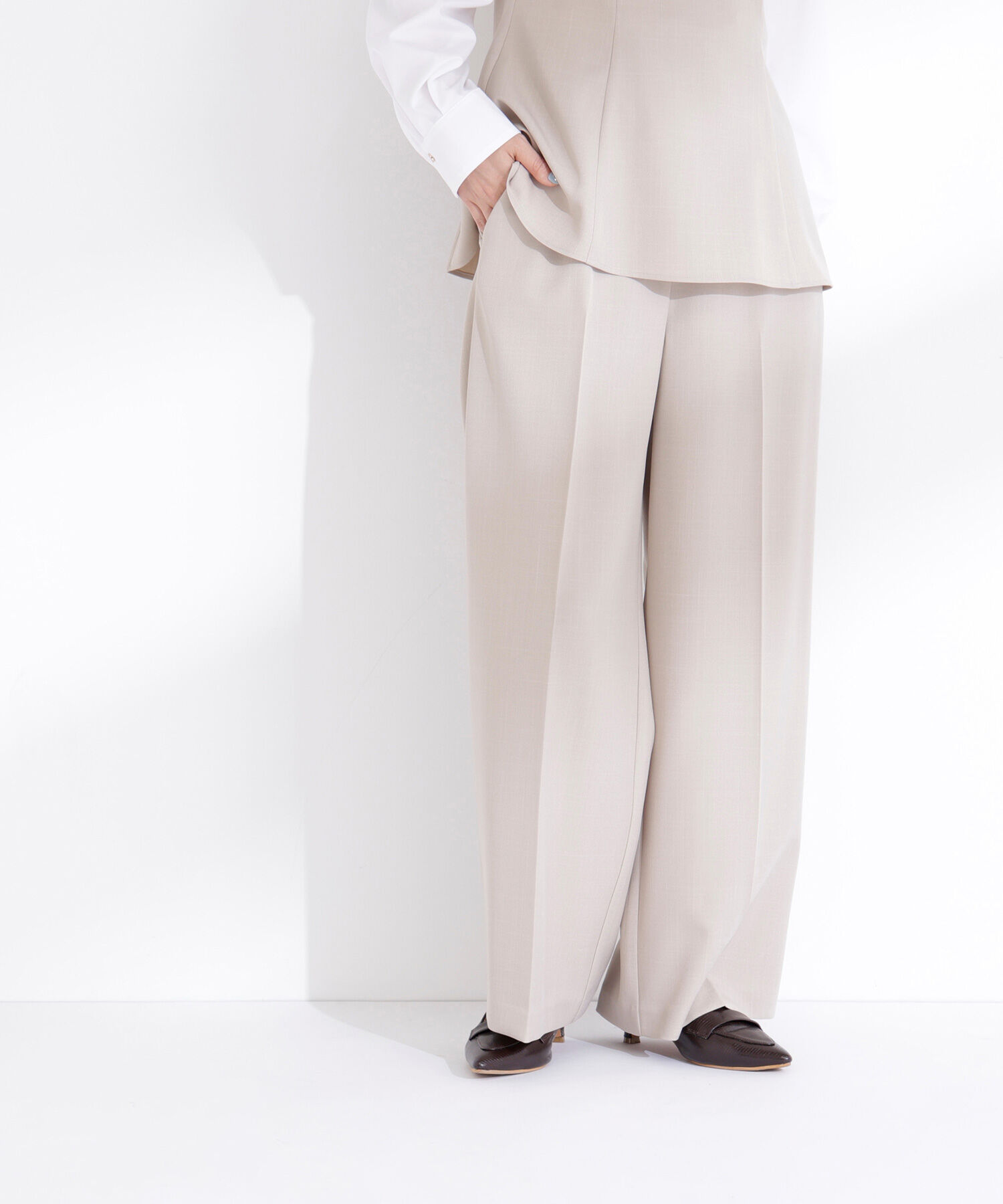  「ビスチェドッキングブラウス＆パンツ　パンツ」|その他|ベージュ