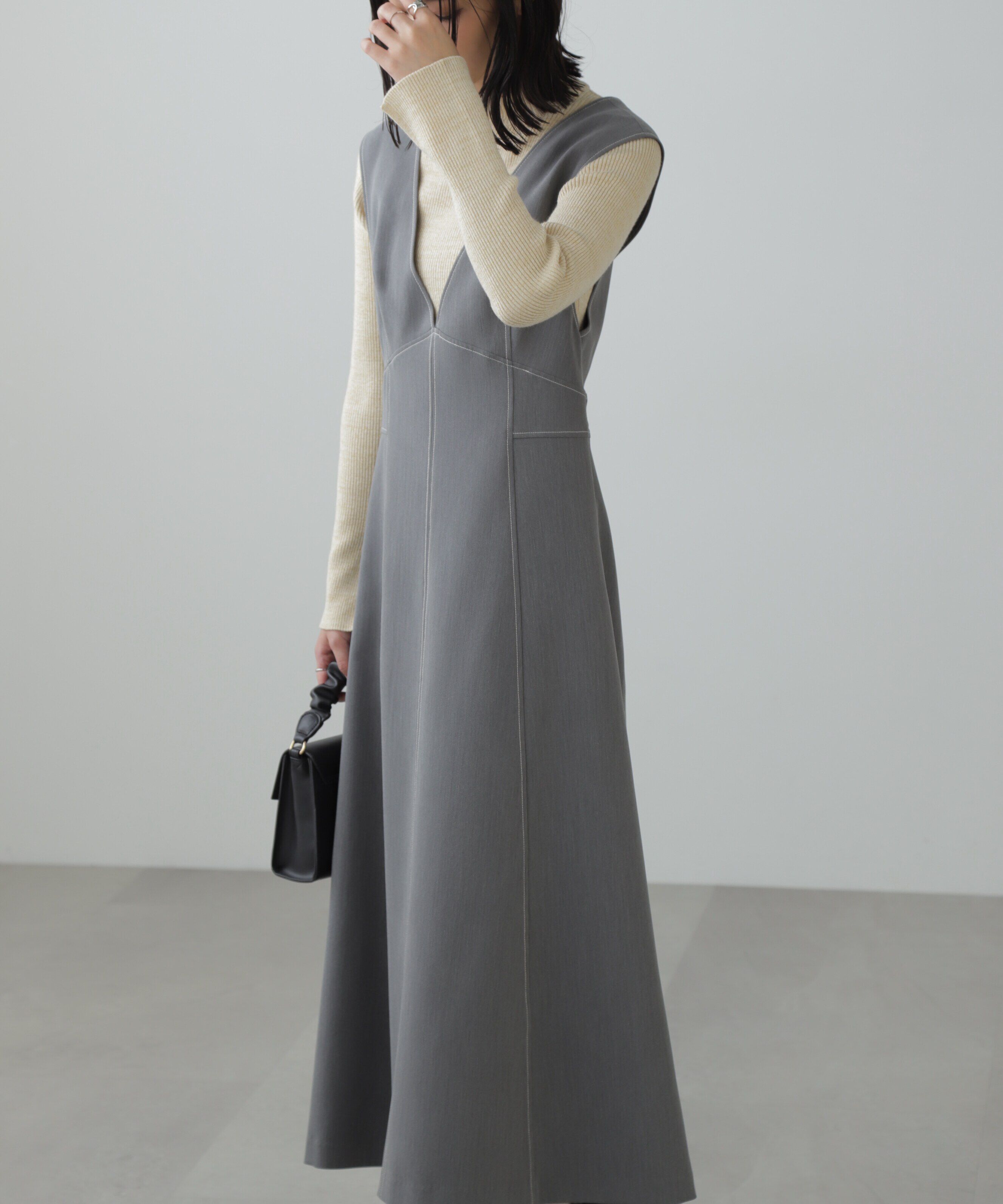  「配色ステッチジャンスカ」|ワンピース|