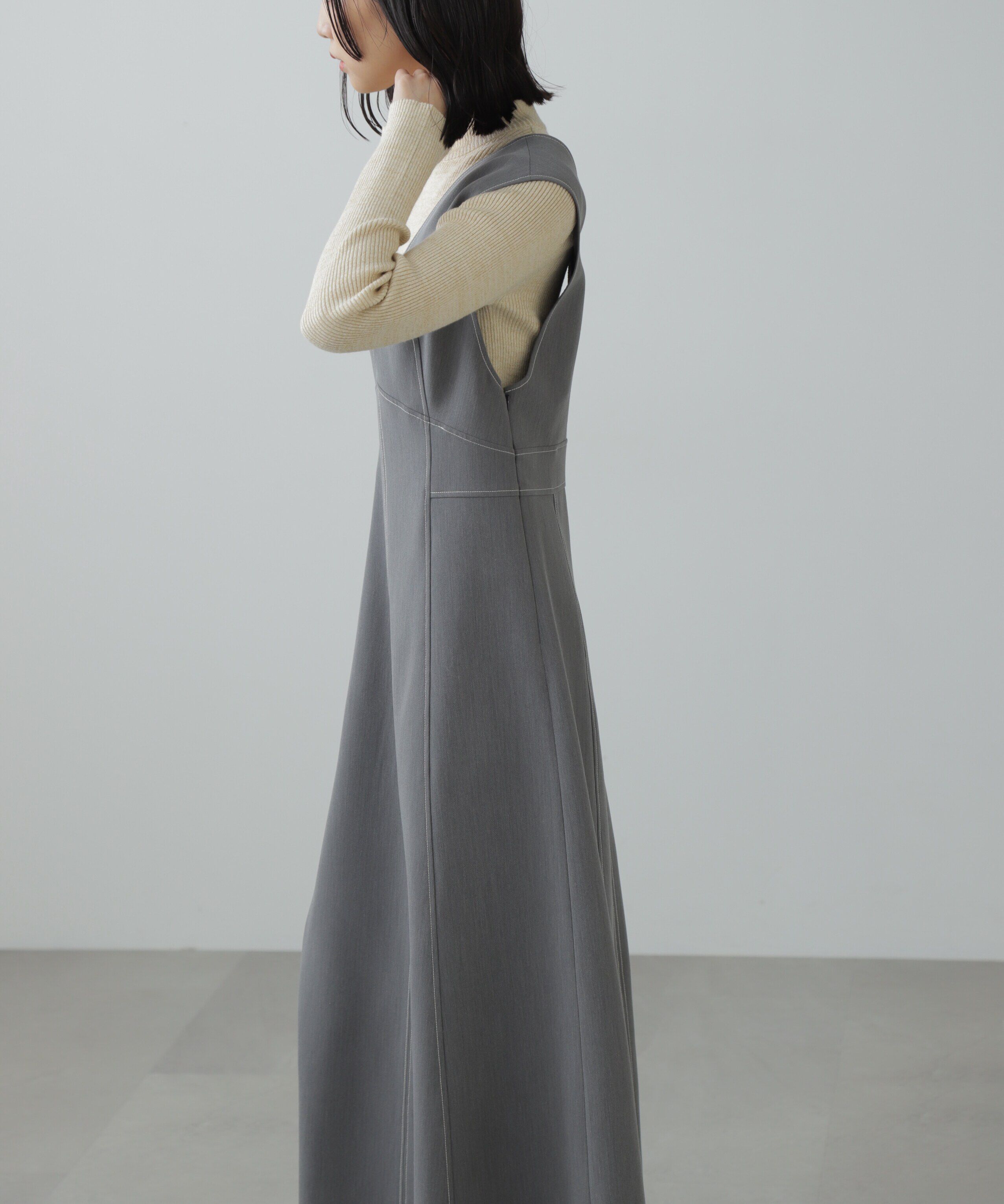  「配色ステッチジャンスカ」|ワンピース|