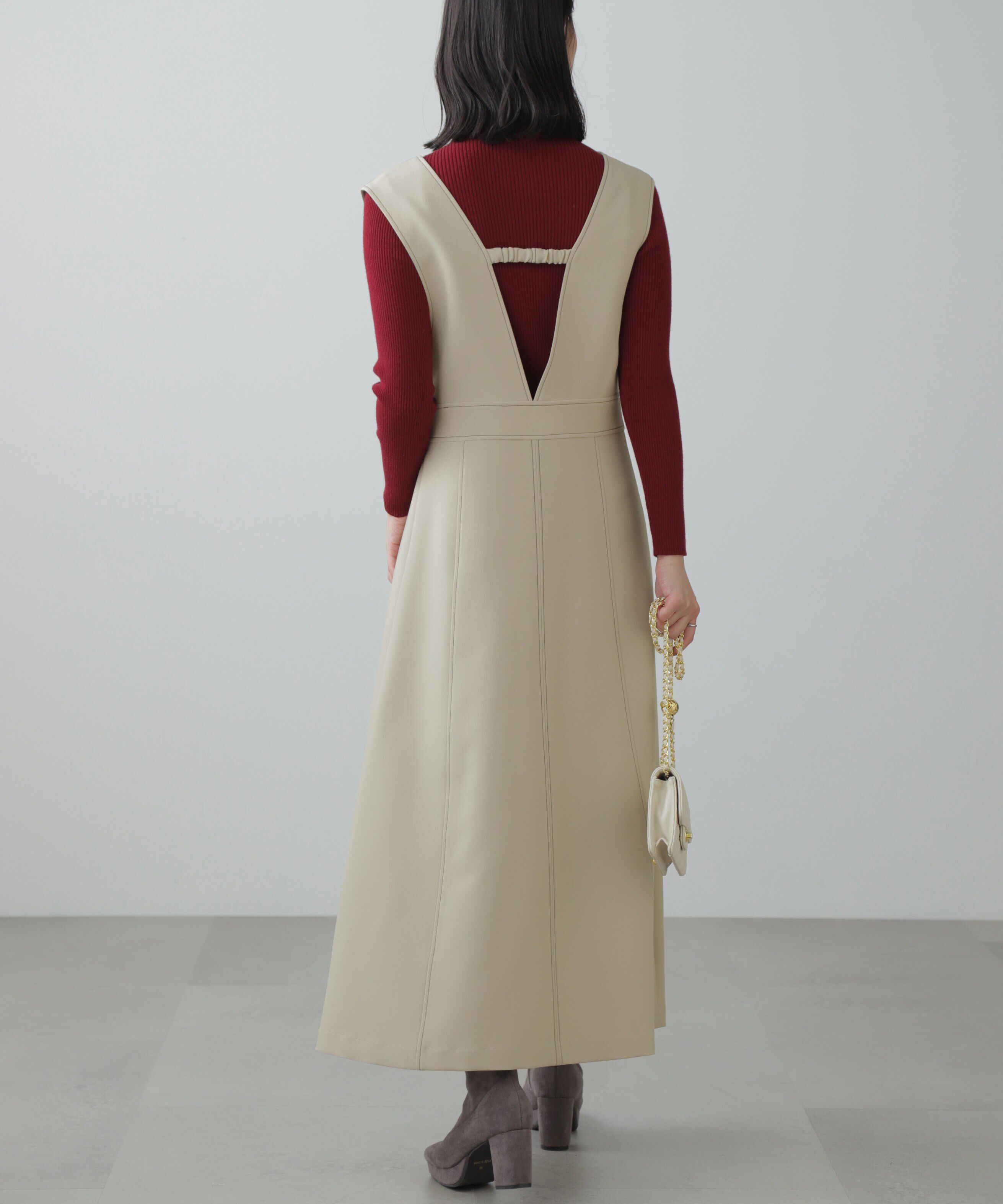  「配色ステッチジャンスカ」|ワンピース|