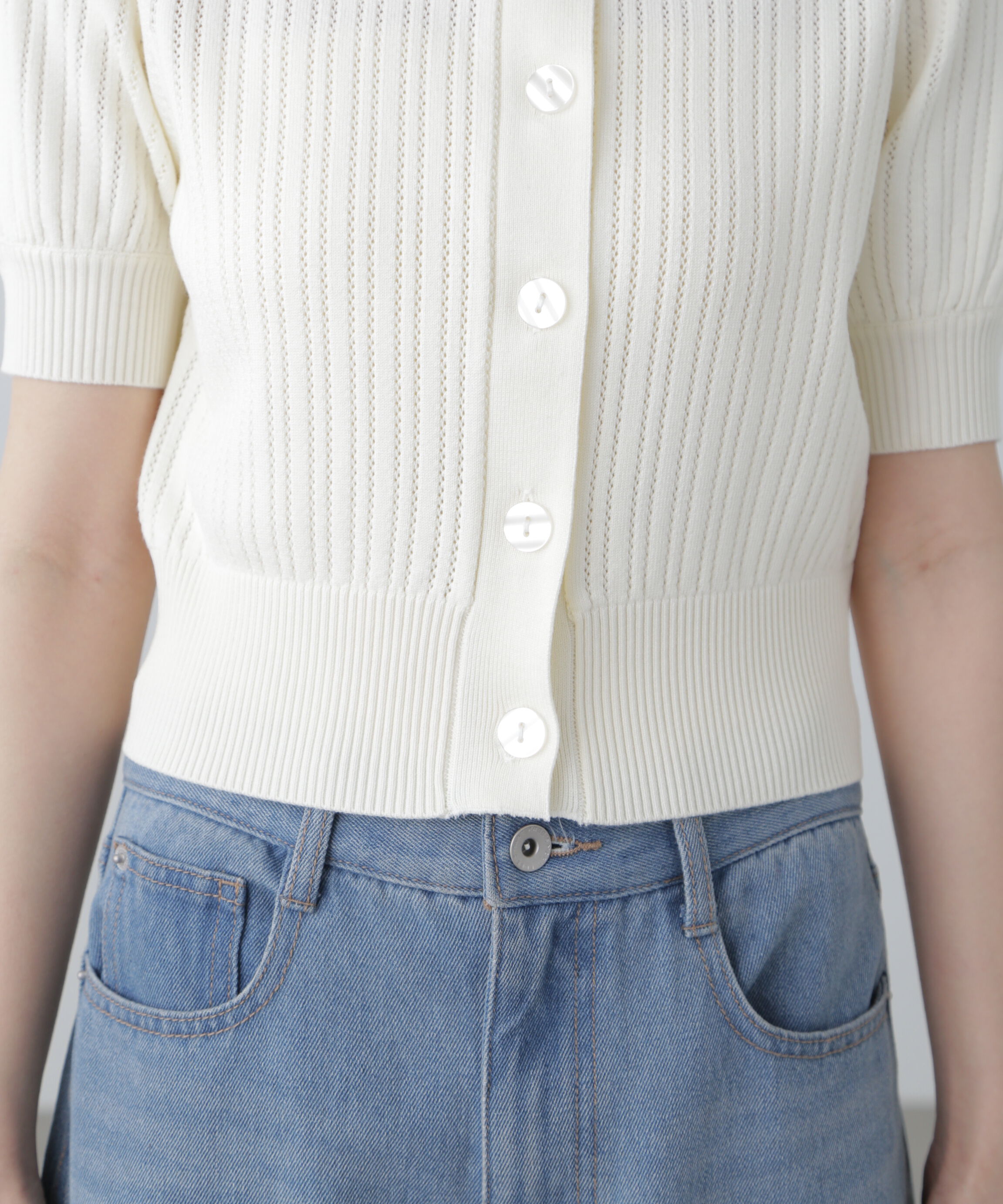  「透かし編み前後2wayカーディガン」|ニット・セーター|