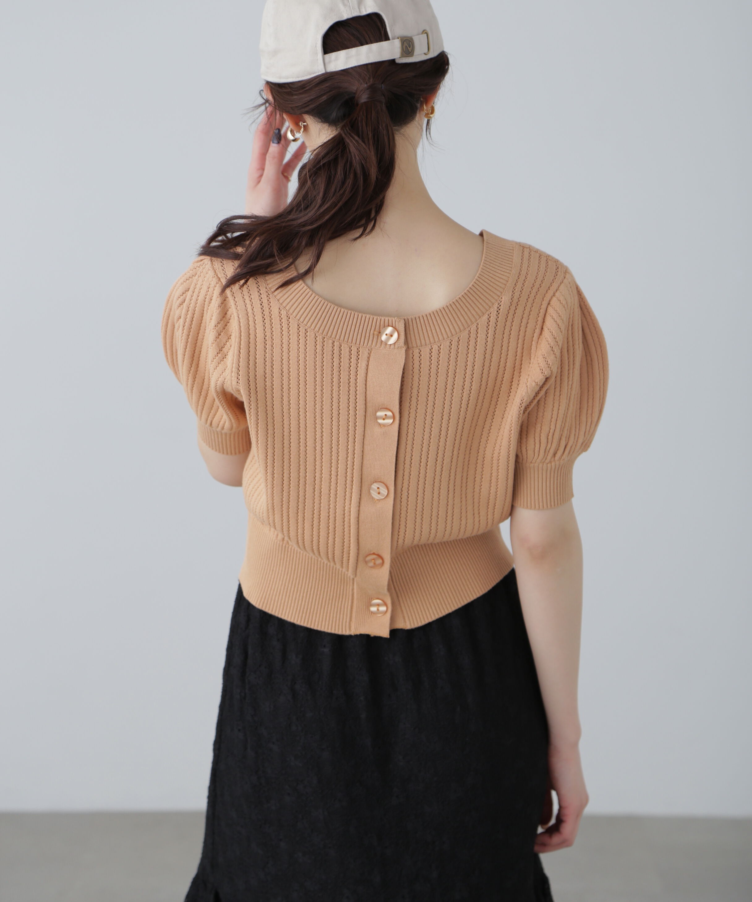  「透かし編み前後2wayカーディガン」|ニット・セーター|