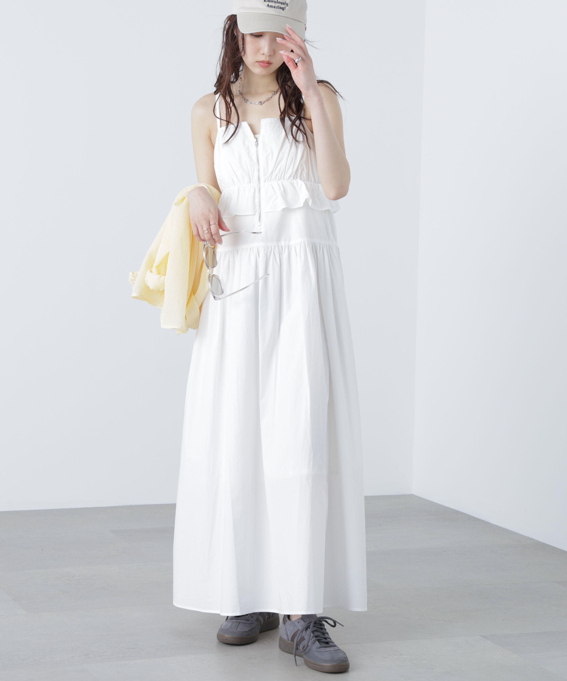  「ペプラムキャミティアードワンピース」|ワンピース|