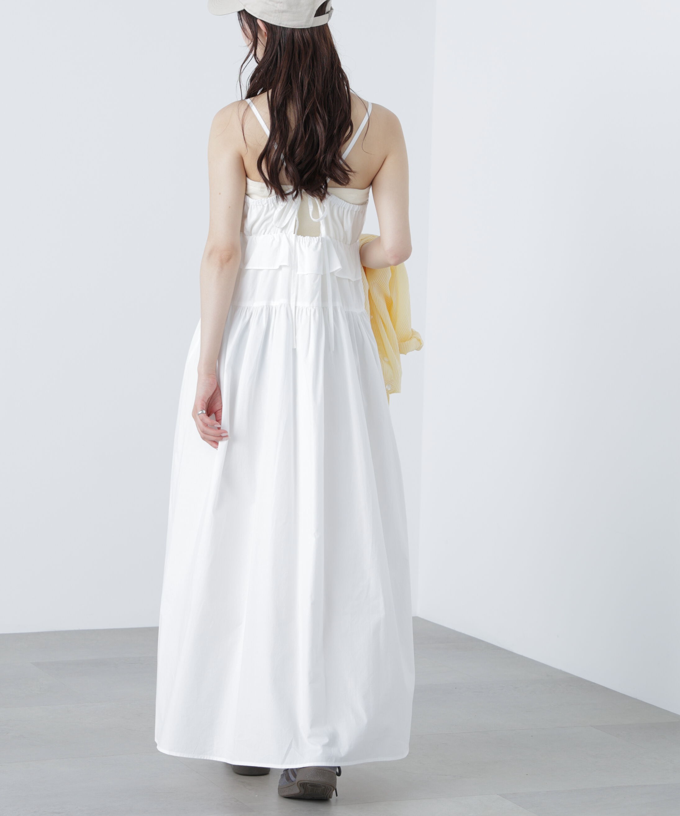  「ペプラムキャミティアードワンピース」|ワンピース|