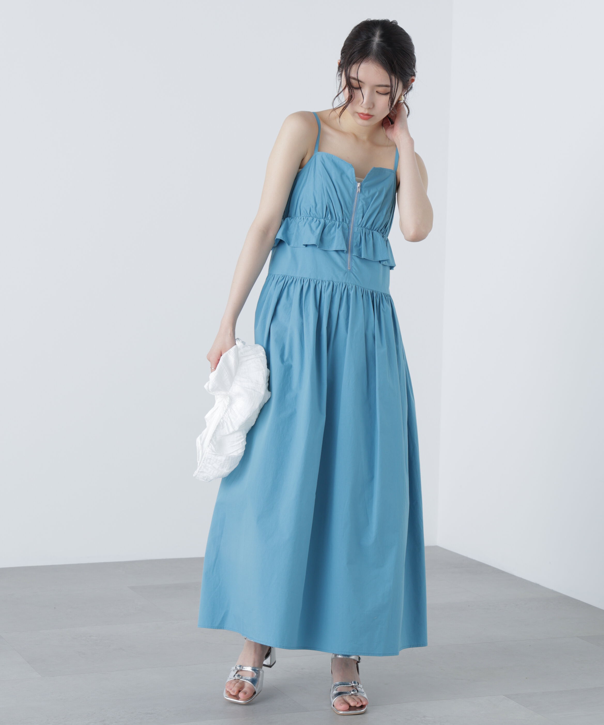  「ペプラムキャミティアードワンピース」|ワンピース|