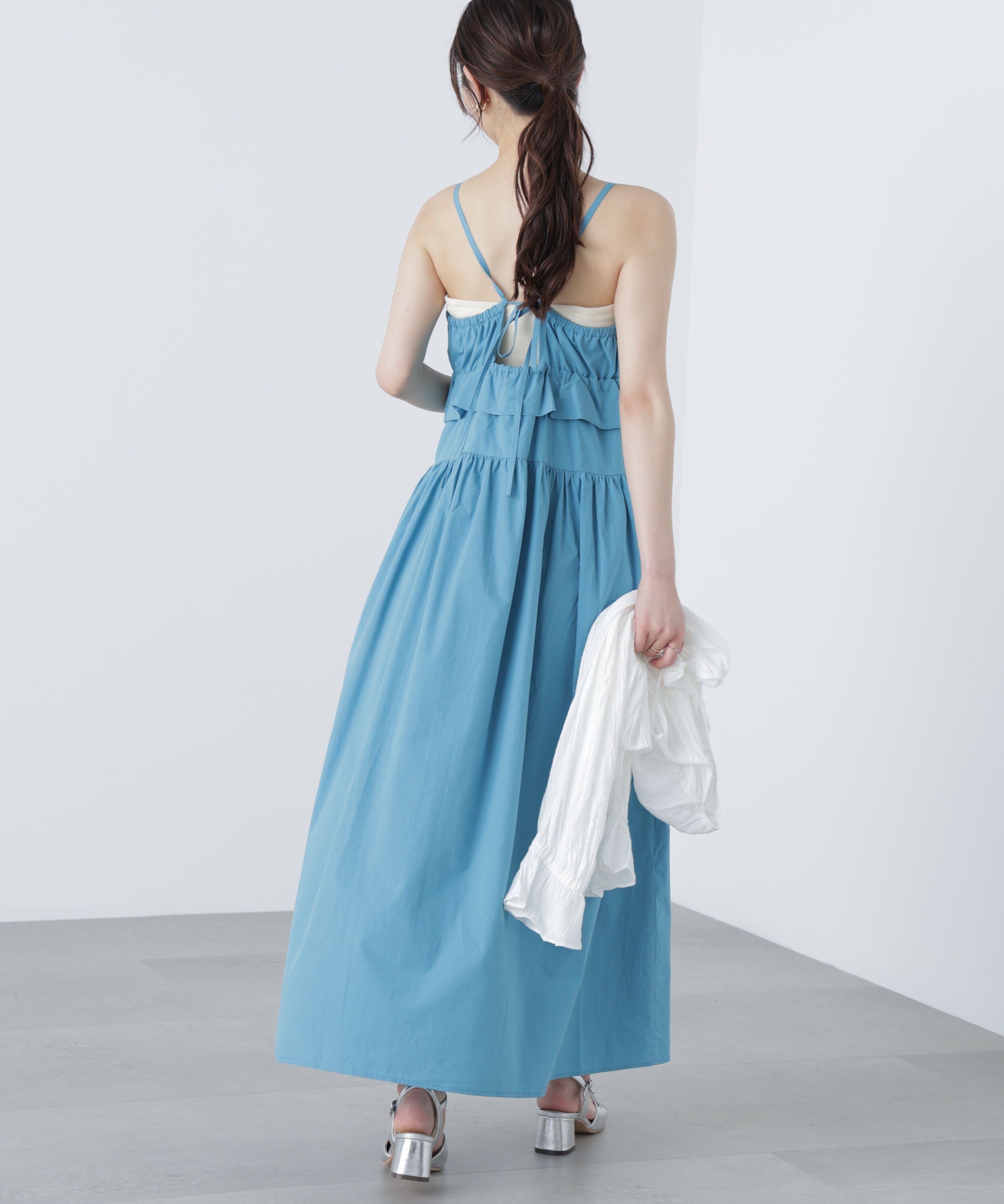  「ペプラムキャミティアードワンピース」|ワンピース|