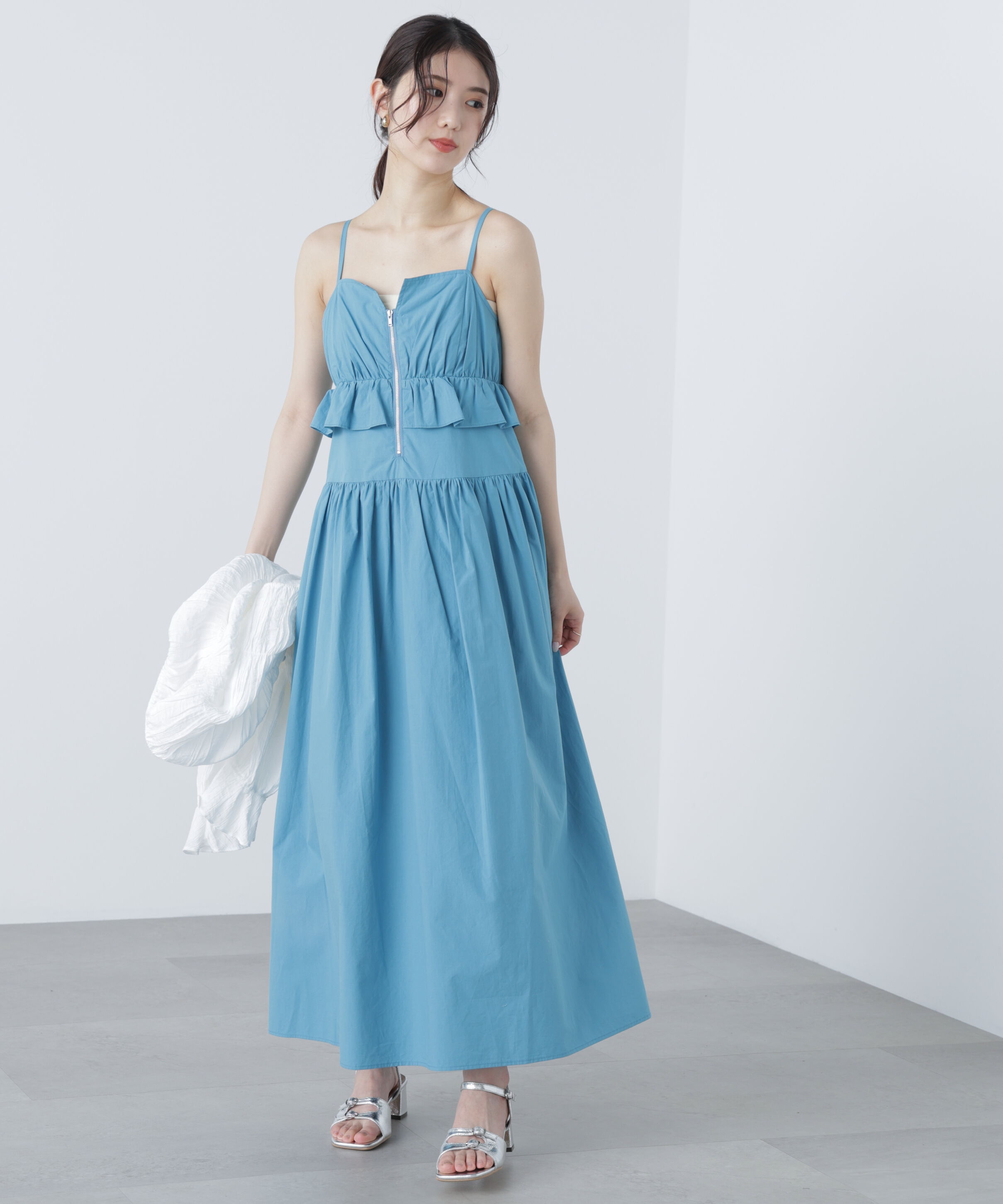  「ペプラムキャミティアードワンピース」|ワンピース|