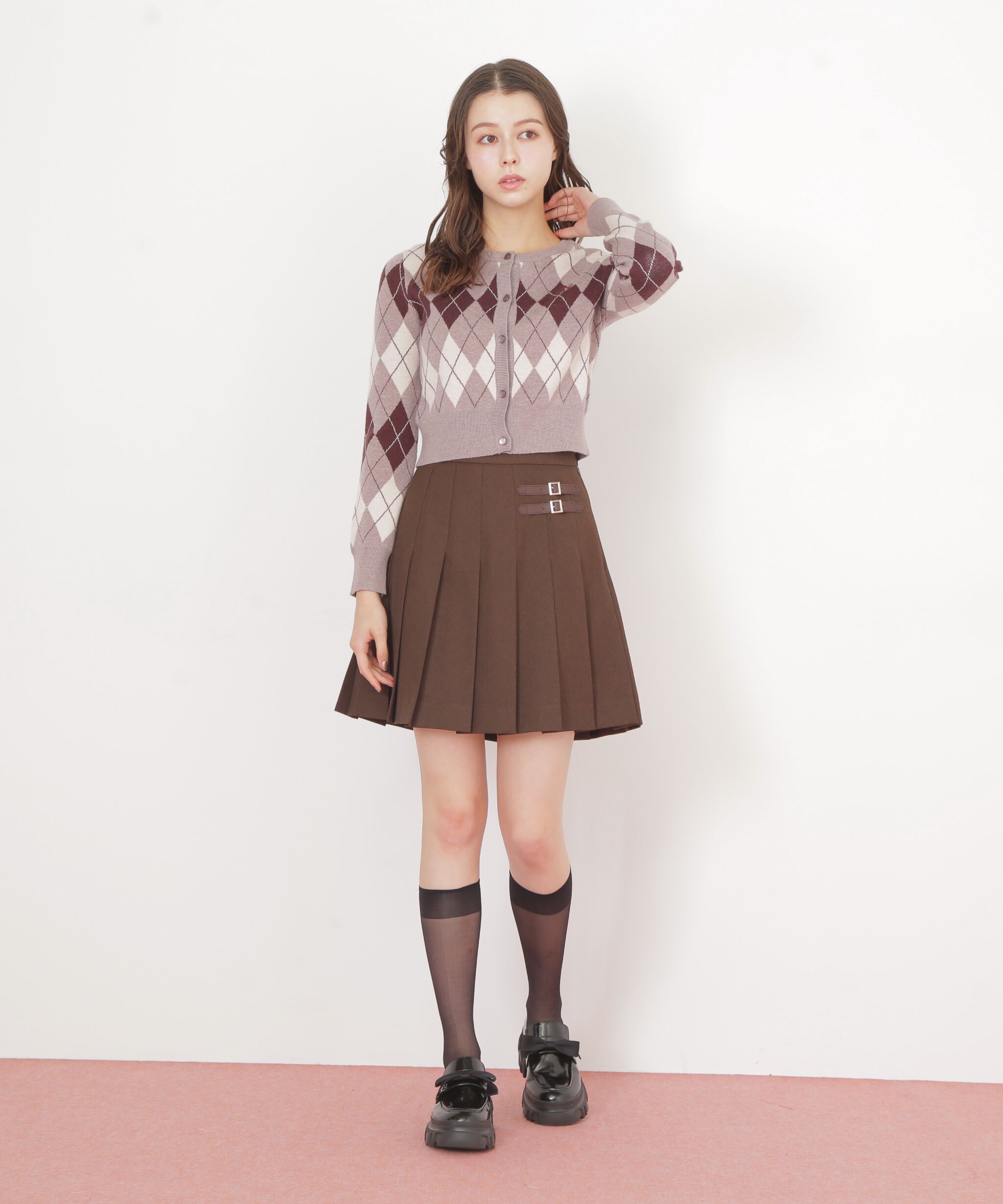  「＜ＢＥＡＲシリーズ＞アーガイルカーディガン」|ニット・セーター|