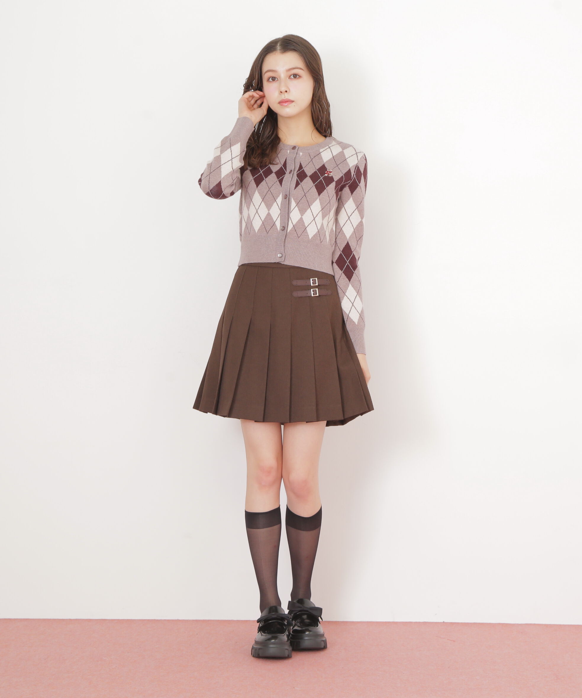  「＜ＢＥＡＲシリーズ＞アーガイルカーディガン」|ニット・セーター|