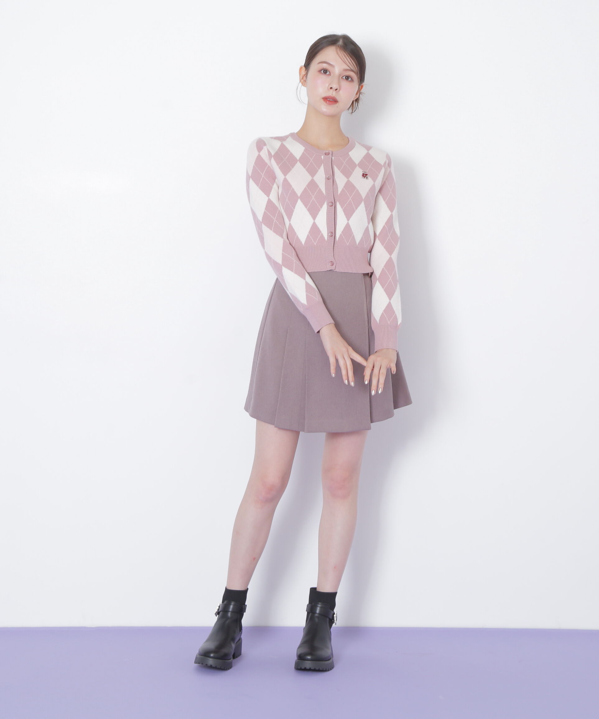  「＜ＢＥＡＲシリーズ＞アーガイルカーディガン」|ニット・セーター|