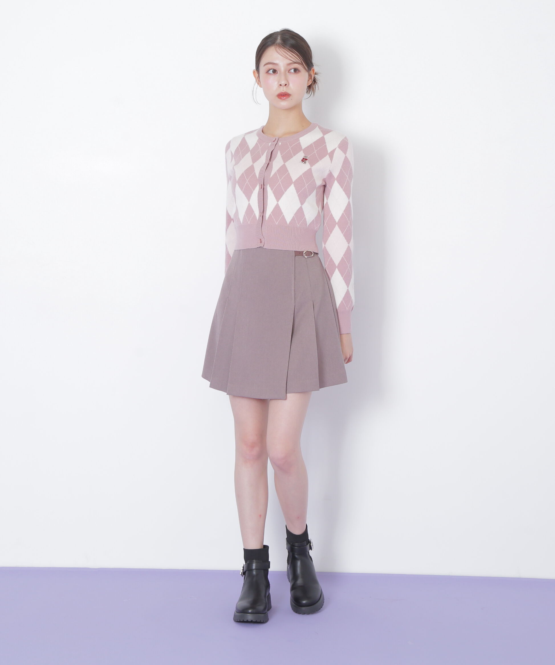  「＜ＢＥＡＲシリーズ＞アーガイルカーディガン」|ニット・セーター|