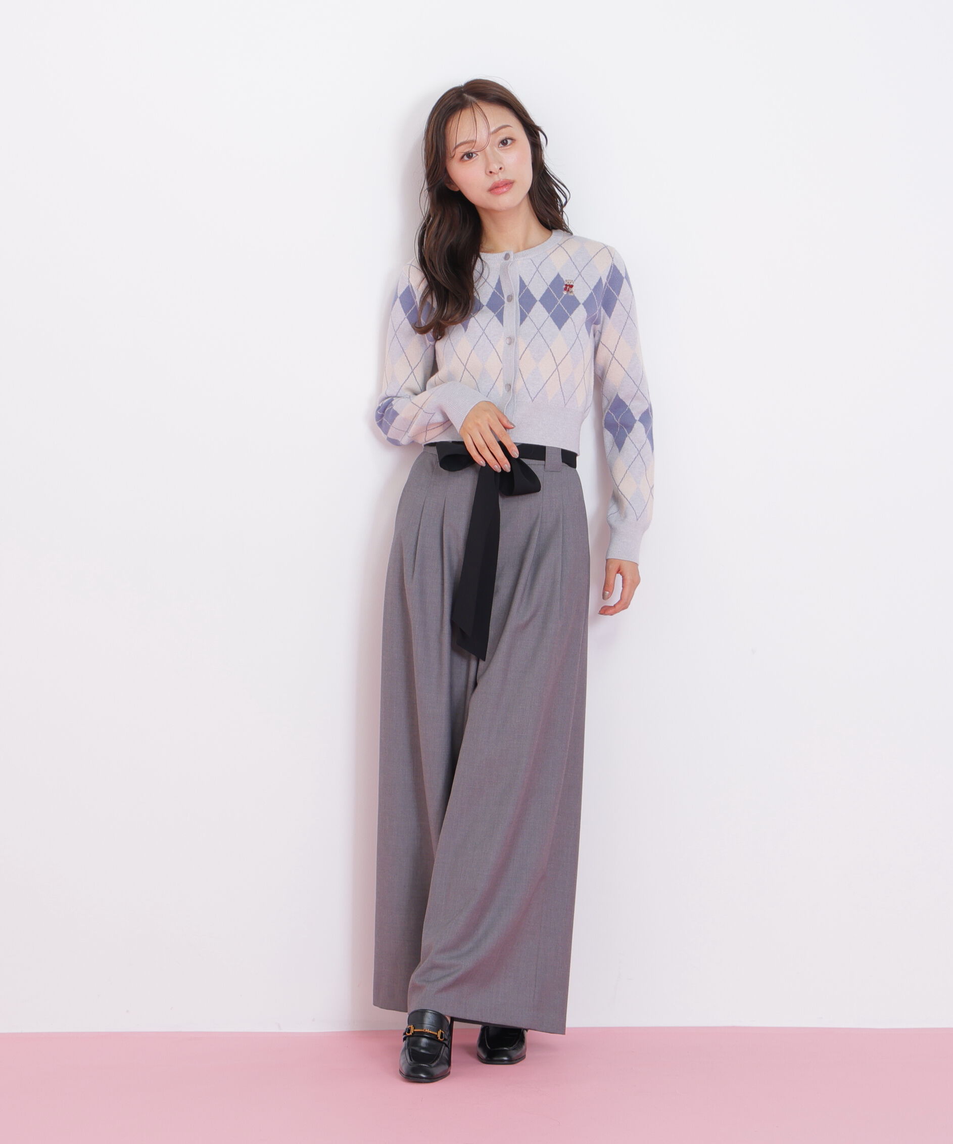  「＜ＢＥＡＲシリーズ＞アーガイルカーディガン」|ニット・セーター|