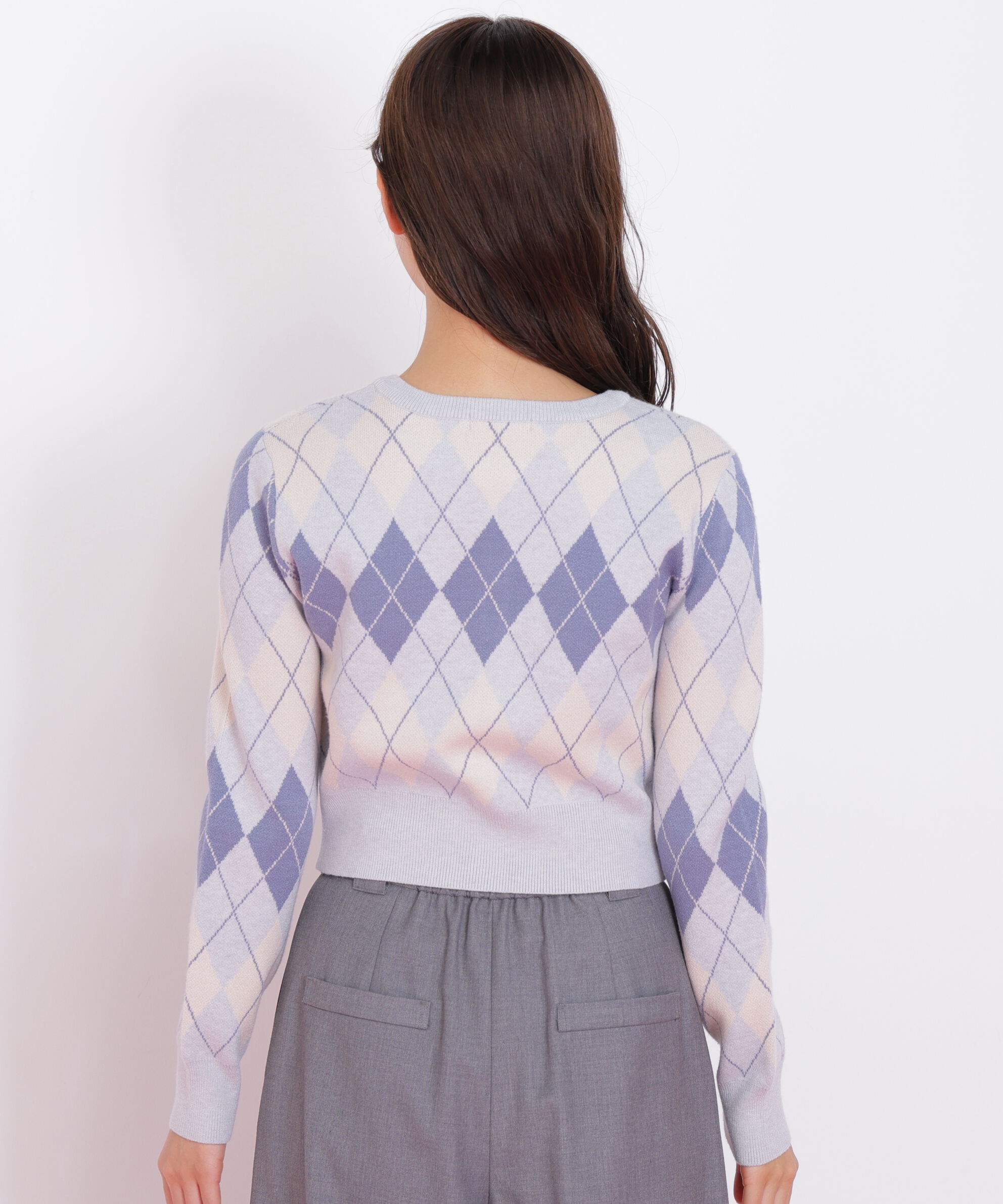  「＜ＢＥＡＲシリーズ＞アーガイルカーディガン」|ニット・セーター|