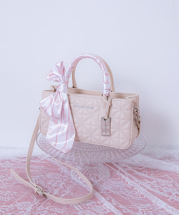  「スカーフキルティングトートバッグ」|その他|ピーチピンク1