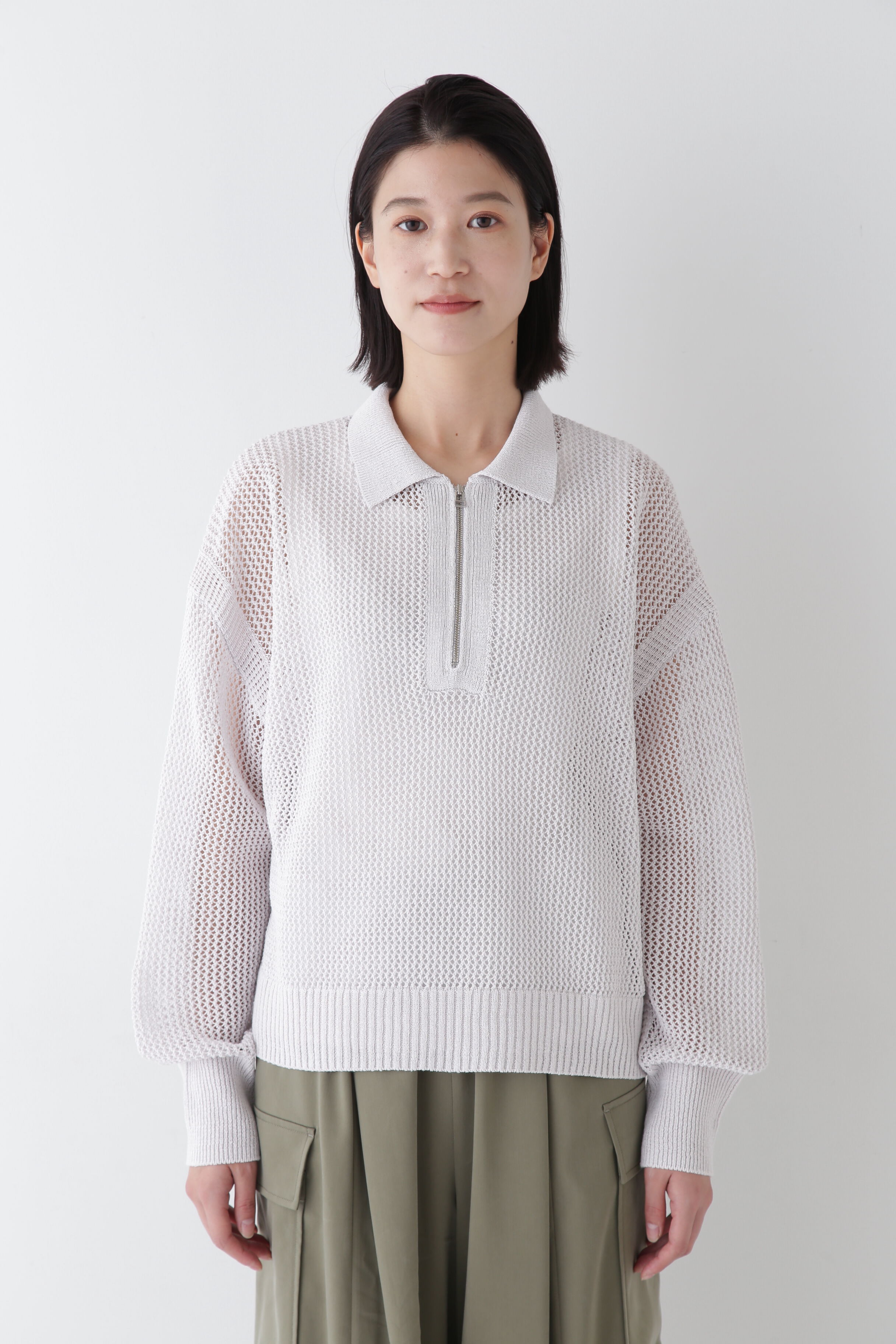  「◆【ウォッシャブル】テープヤーンメッシュスキッパープルオーバー」|ニット・セーター|