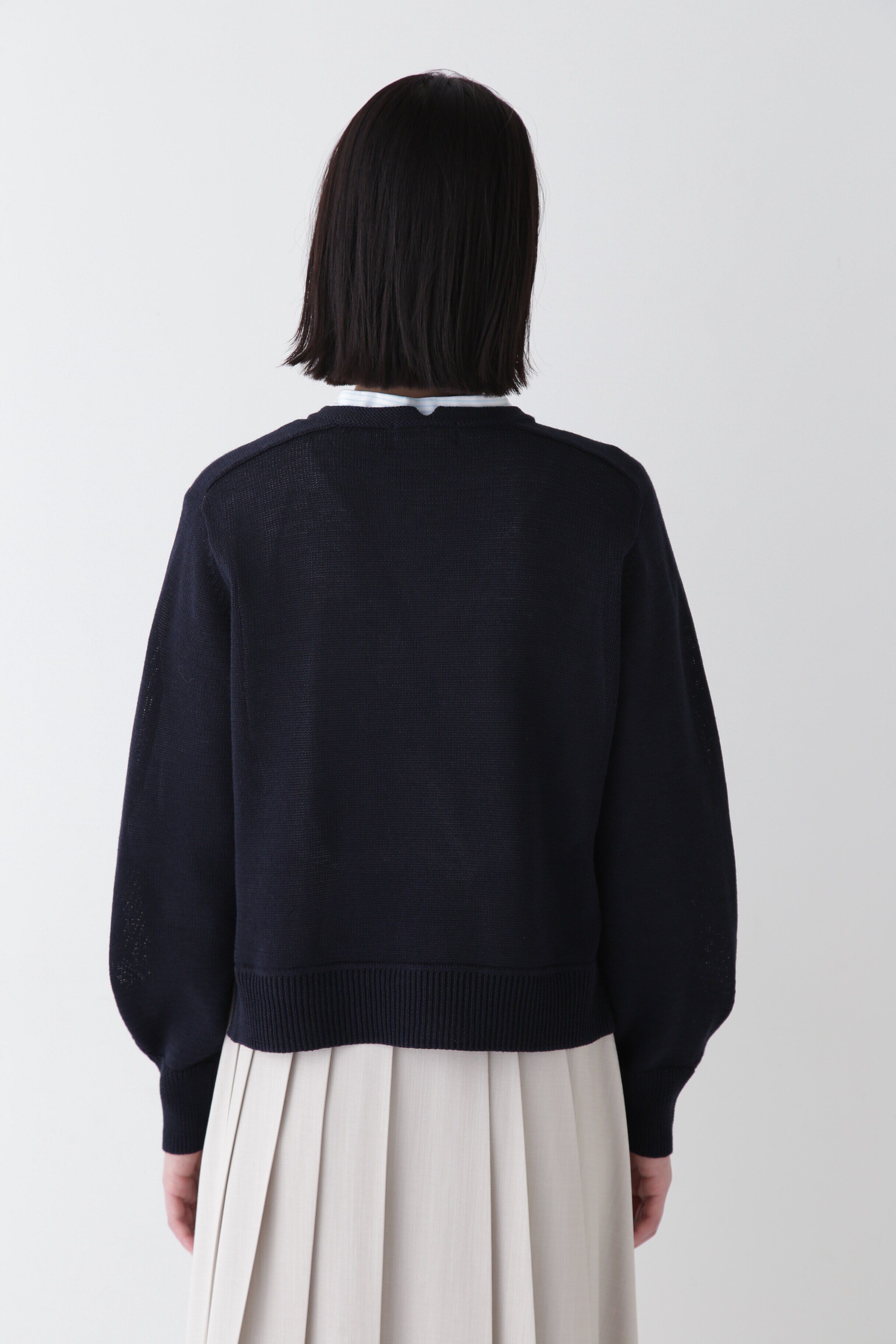  「◆【ウォッシャブル】ミドルゲージギマポケット付プルオーバー」|ニット・セーター|