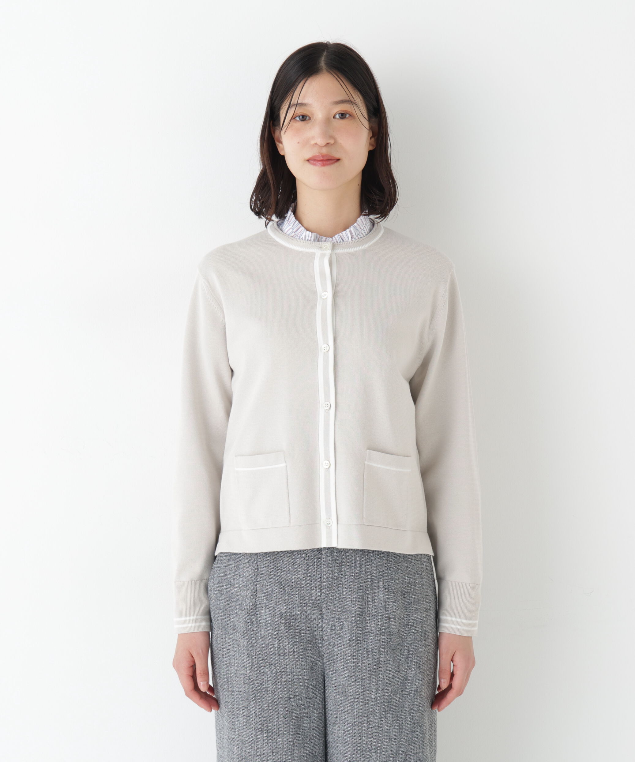  「◆《ｳｫｯｼｬﾌﾞﾙ》ｵｰｶﾞﾆｯｸｺｯﾄﾝ混ﾌﾟﾚｰﾃｨﾝｸﾞﾗ 」|ニット・セーター|