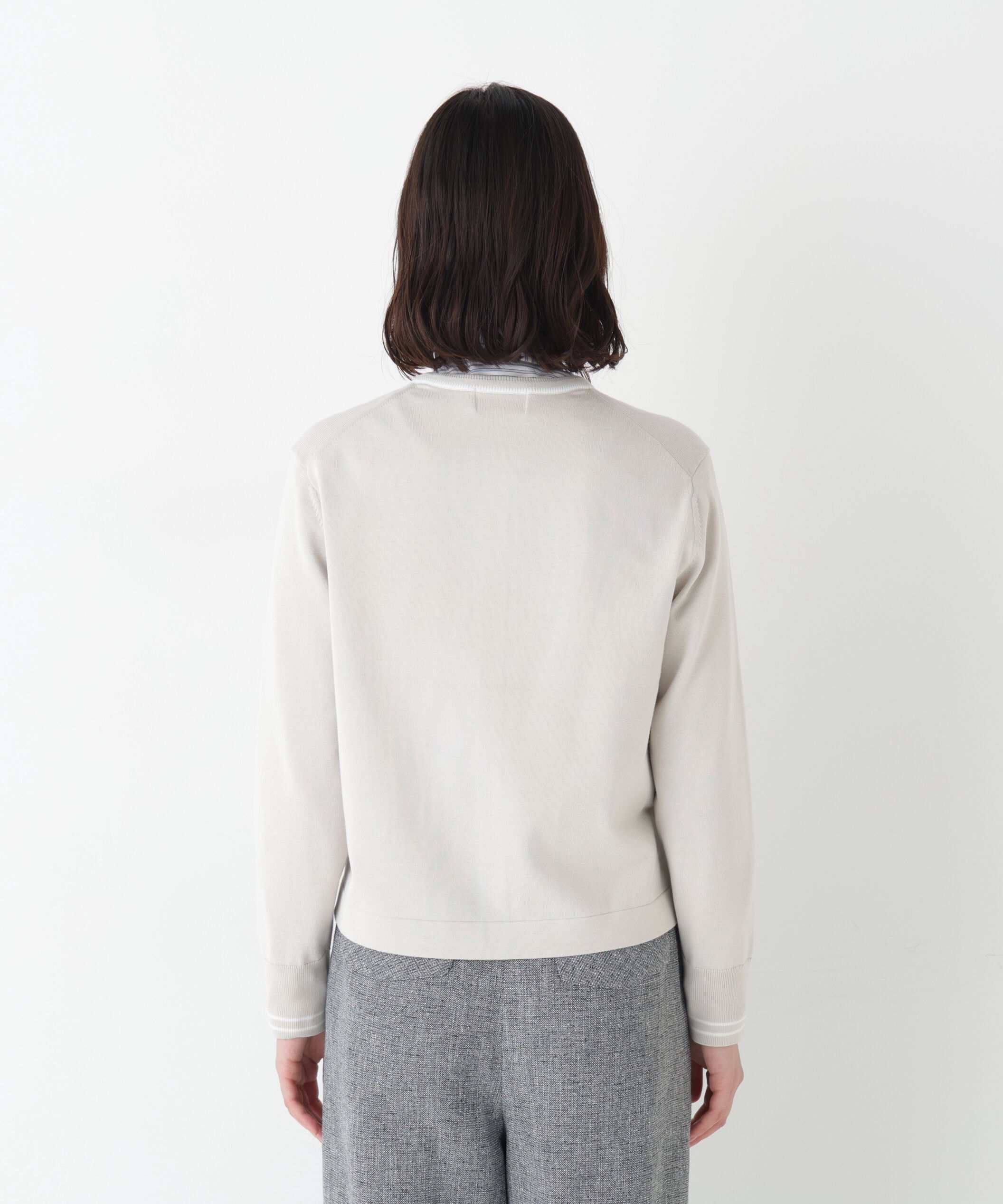  「◆《ｳｫｯｼｬﾌﾞﾙ》ｵｰｶﾞﾆｯｸｺｯﾄﾝ混ﾌﾟﾚｰﾃｨﾝｸﾞﾗ 」|ニット・セーター|