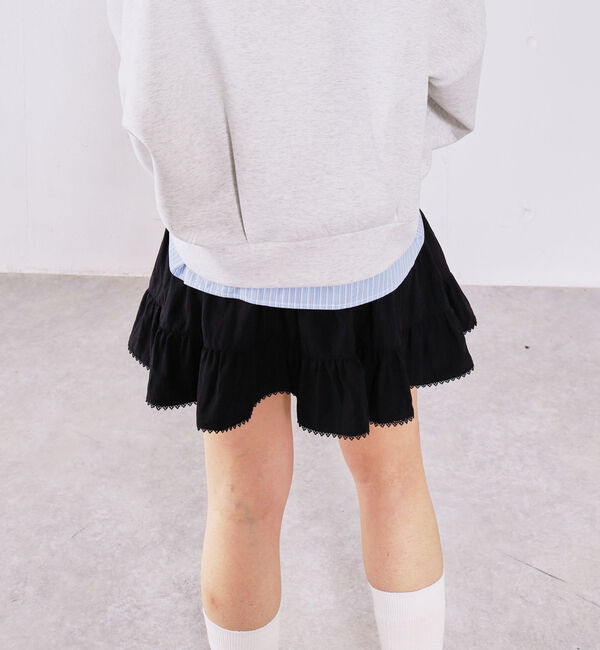 archives「コットンライクティアードミニスカート」|スカート|