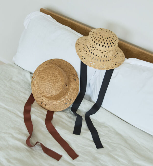 Doux archives「雑材リボン付きハット」|その他|BROWN