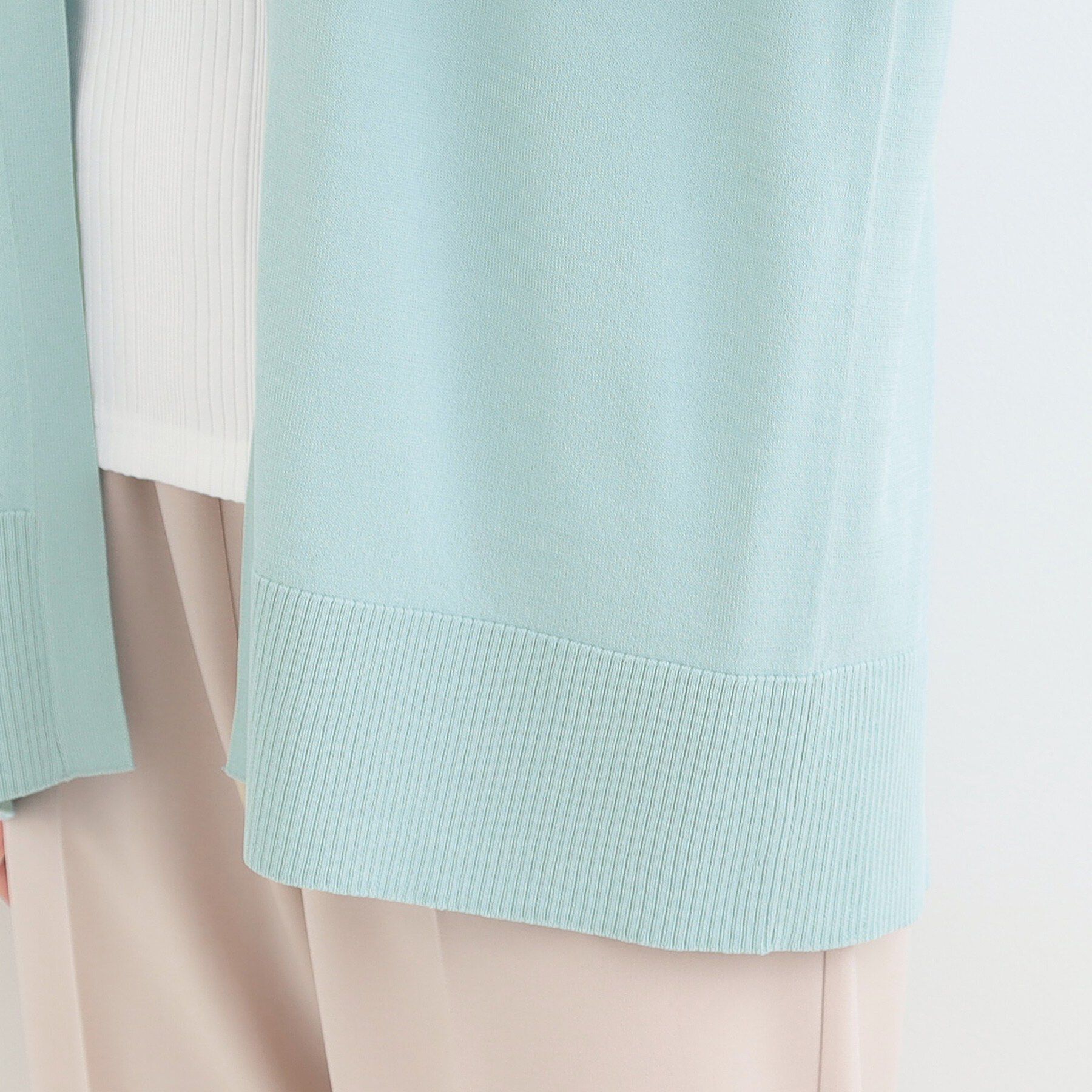 SHOO･LA･RUE「【洗濯機可/ひんやり/UV】着る方が心地よい さらっとタッチ　ミドルカーディガン」|カーディガン|