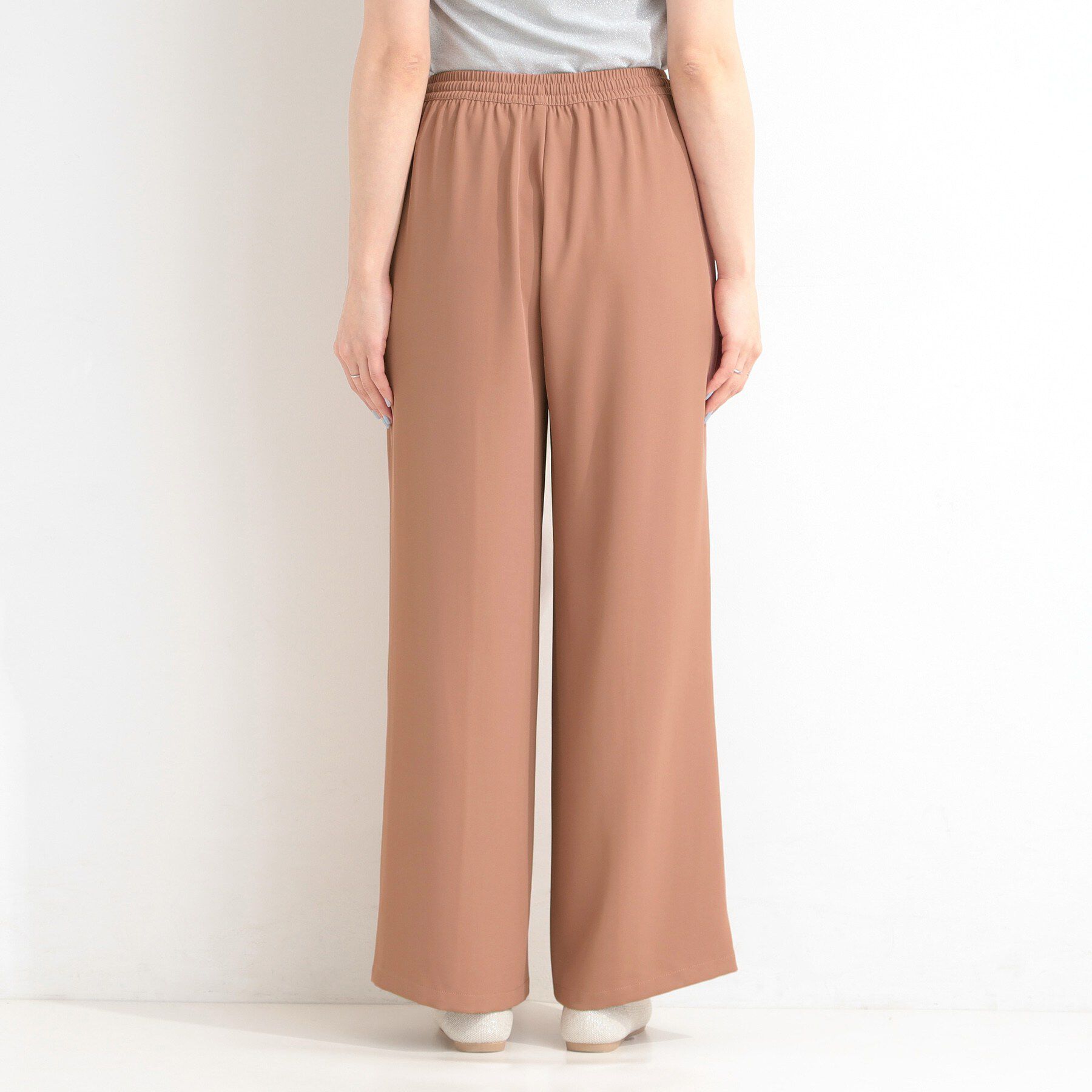 SHOO･LA･RUE「【セットアップ可/ひんやり/UV/S-LL】さらさらぷるん イージーワイドパンツ」|その他|