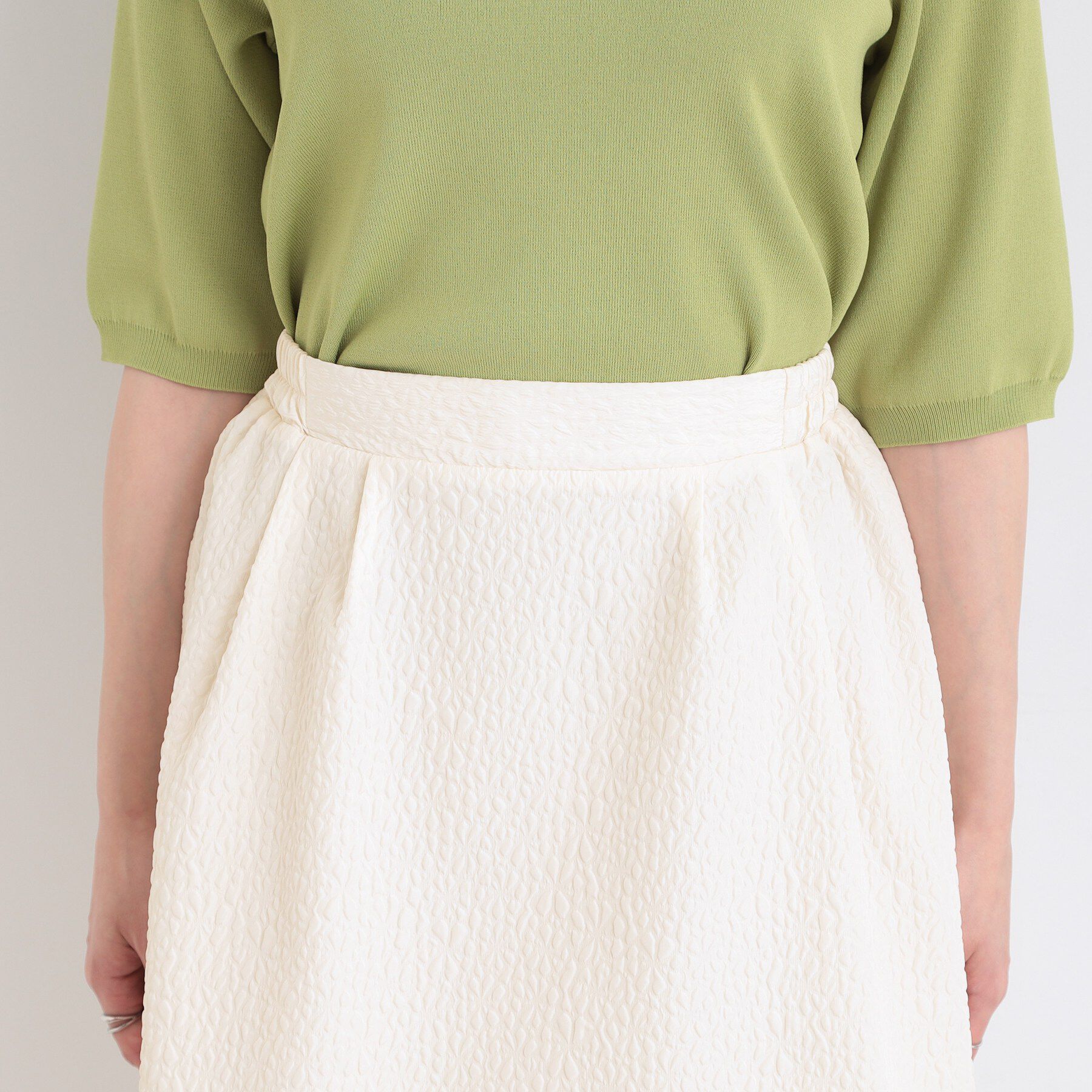 SHOO･LA･RUE「お花柄ジャカード フレアスカート」|スカート|