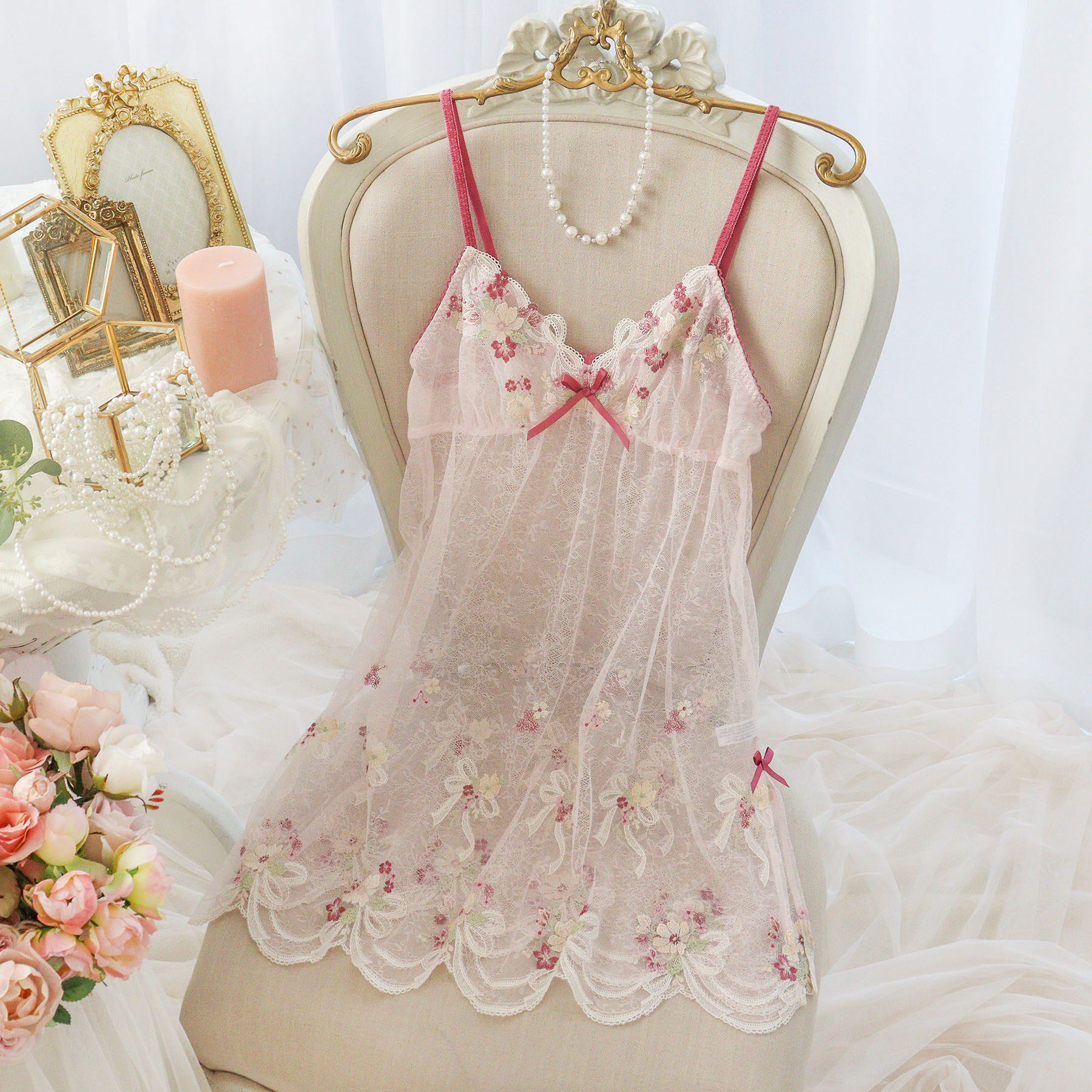 Risa Magli「ダニエラ スリップ」|キャミソール|ピンク(071)