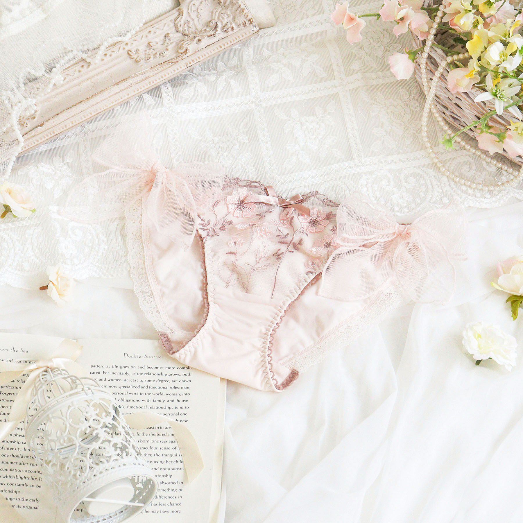 Risa Magli「ラーレ リボンショーツ」|インナー|ピンク(071)