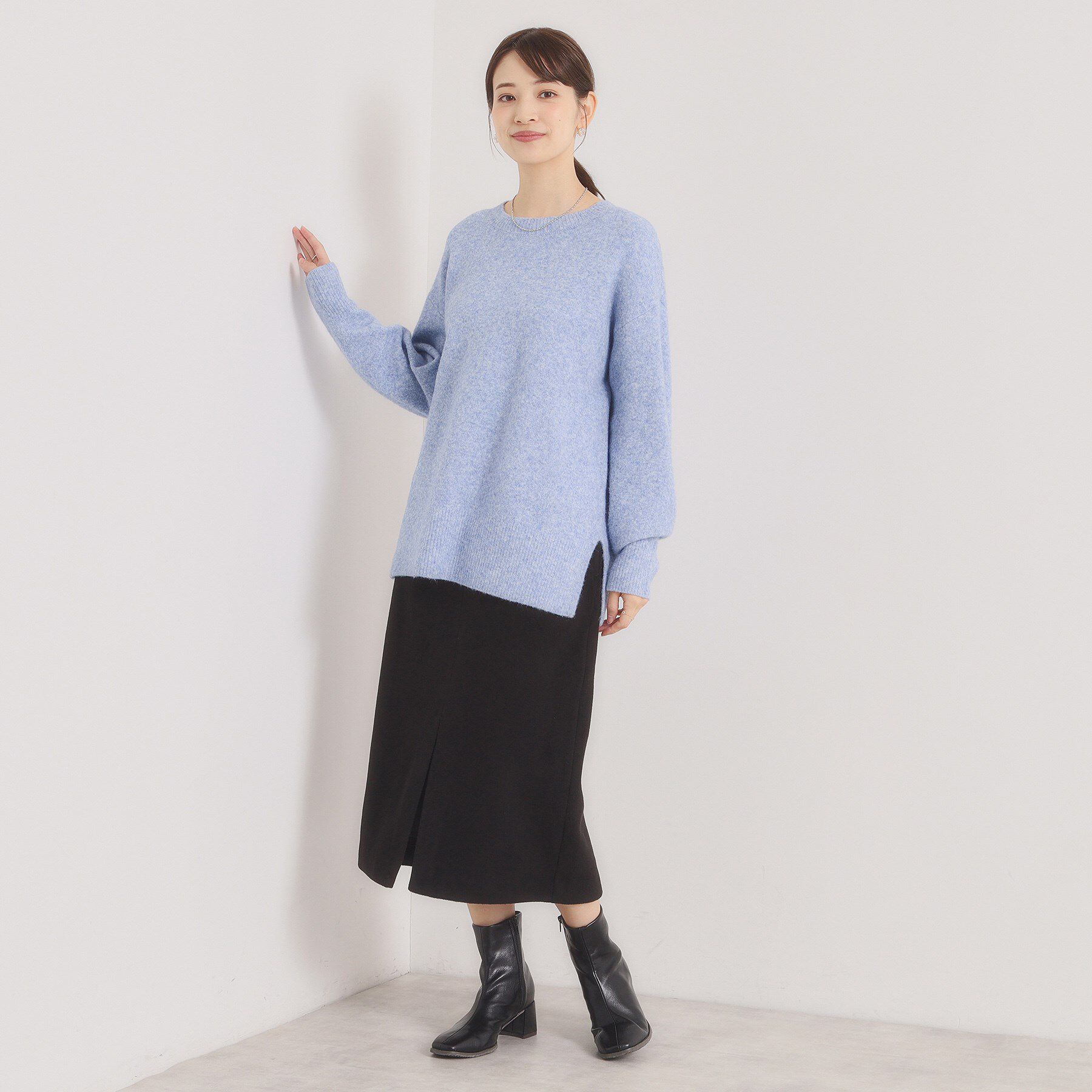 ITS&rsquo;DEMO「【洗濯機OK】ミックスヤーンクルーニット」|ニット・セーター|