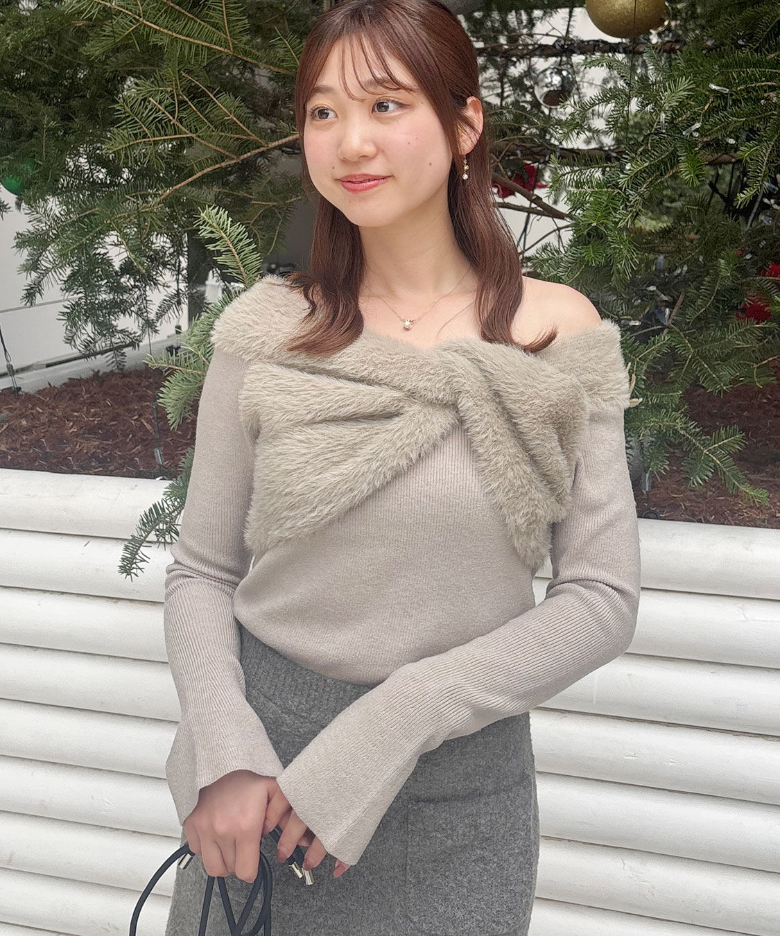 COCO DEAL「オフショルダーツイストニット」|ニット・セーター|