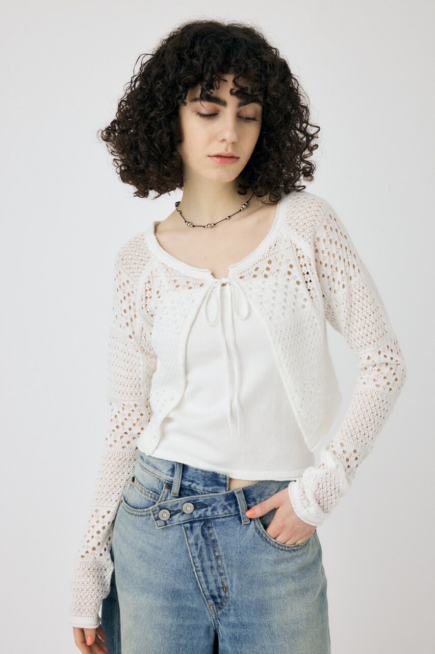 MOUSSY「OPENWORK KNIT アンサンブル」|ニット・セーター|