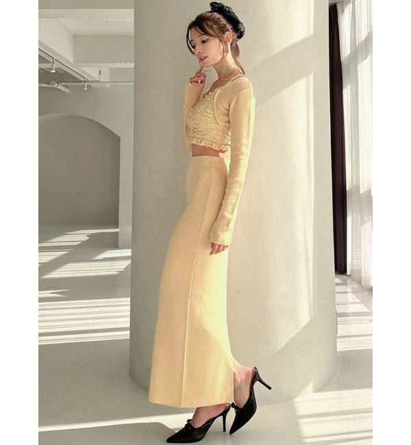 RESEXXY「シャーリングニットトップス【セットアップ着用可能】」|ニット・セーター|