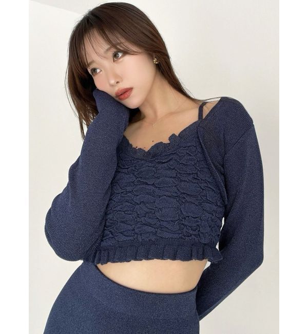 RESEXXY「シャーリングニットトップス【セットアップ着用可能】」|ニット・セーター|
