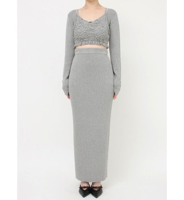 RESEXXY「シャーリングニットトップス【セットアップ着用可能】」|ニット・セーター|