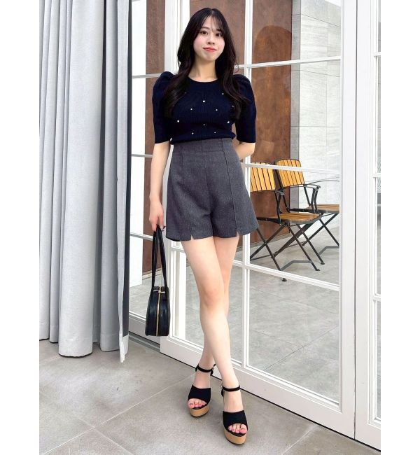 dazzlin「バックリボンビジューニットトップス」|ニット・セーター|