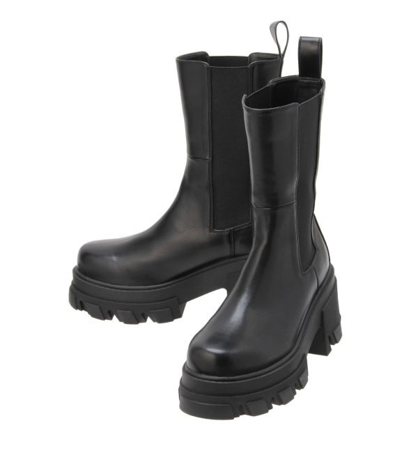 EMODA「サイドゴアタンクブーツ」|ショートブーツ|ブラック