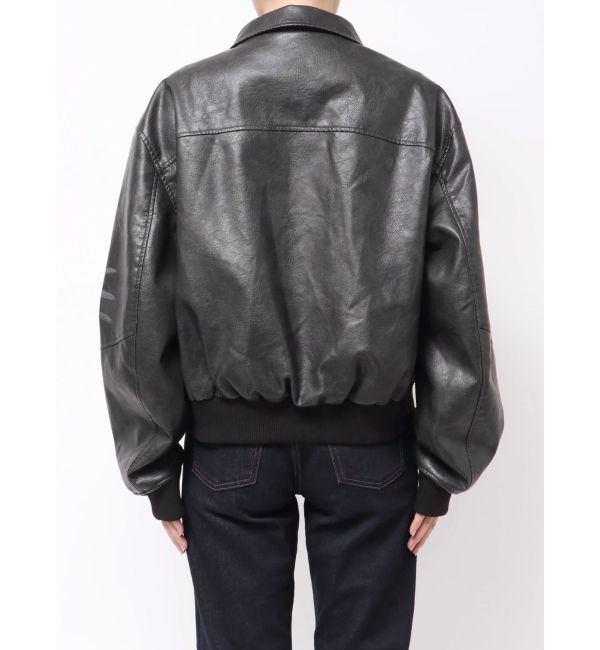 EMODA「ヴィンテージフェイクレザーブルゾン」|ブルゾン・スタジャン|