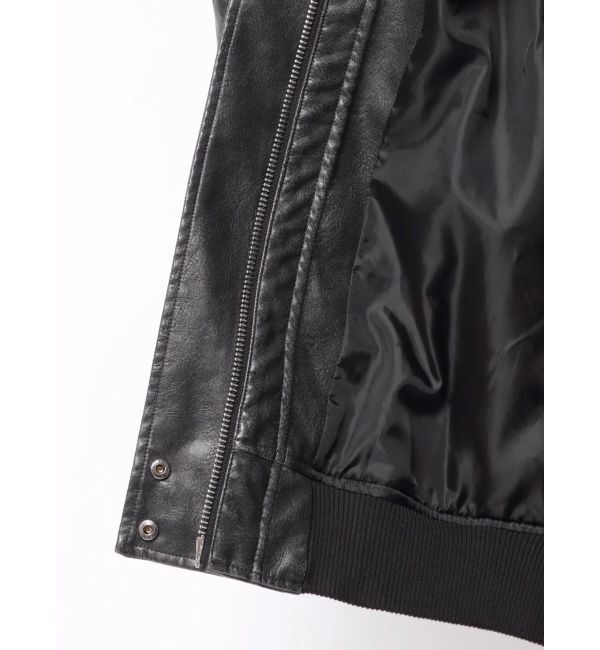 EMODA「ヴィンテージフェイクレザーブルゾン」|ブルゾン・スタジャン|